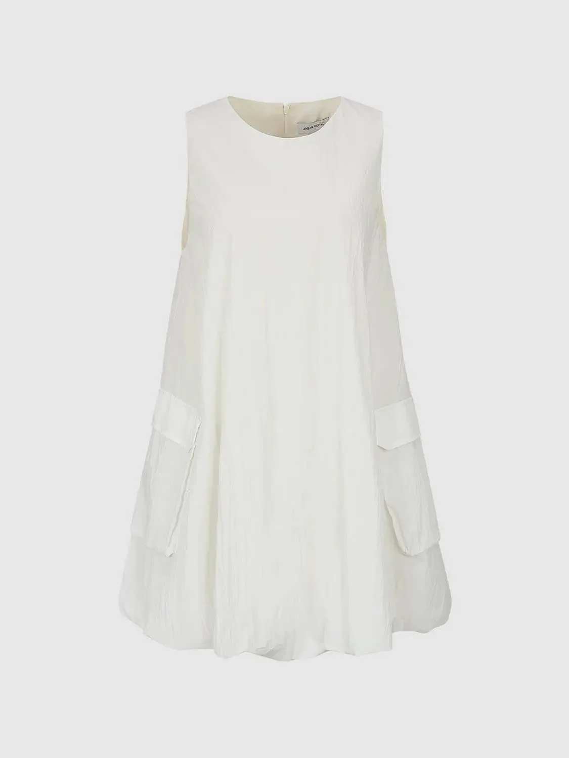 11594-white-cotton-blend-crew-neck-sleeveless-a-line-midi-dresses-7.webp White Cotton Blend Crew Neck Sleeveless A Line Midi Dresses