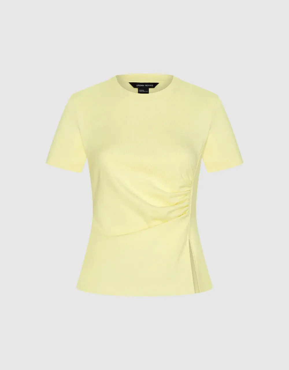 1160-white-natural-fiber-blend-with-subtle-ruched-detail-t-shirt-8.webp White Natural Fiber Blend With Subtle Ruched Detail T Shirt