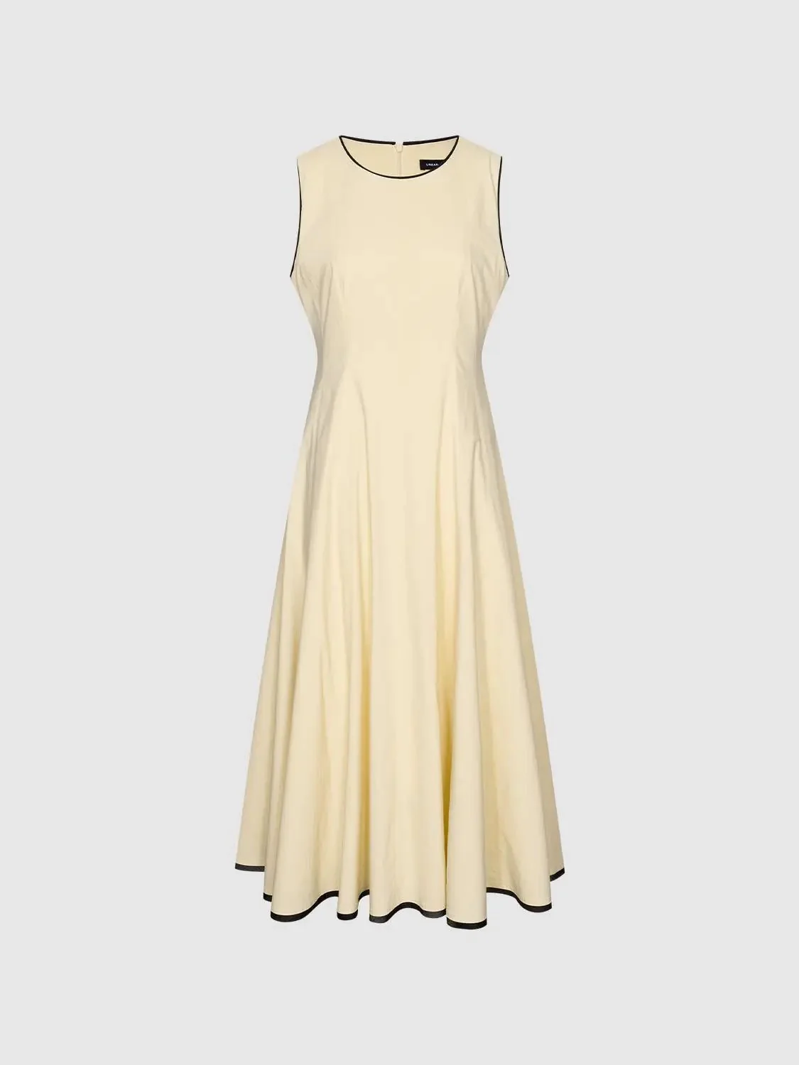 11677-viscose-linen-contrast-trim-sleeveless-a-line-maxi-dresses-1.webp Viscose Linen Contrast Trim Sleeveless A Line Maxi Dresses