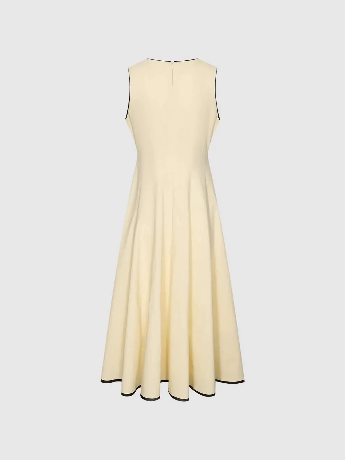 11677-viscose-linen-contrast-trim-sleeveless-a-line-maxi-dresses-2.webp Viscose Linen Contrast Trim Sleeveless A Line Maxi Dresses