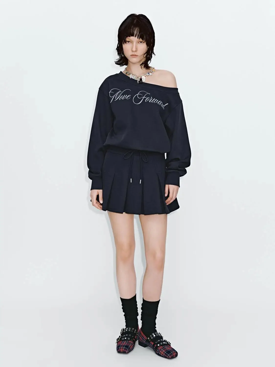11740-cotton-blend-one-shoulder-long-sleeve-a-line-dresses-5.webp Cotton Blend One Shoulder Long Sleeve A Line Dresses
