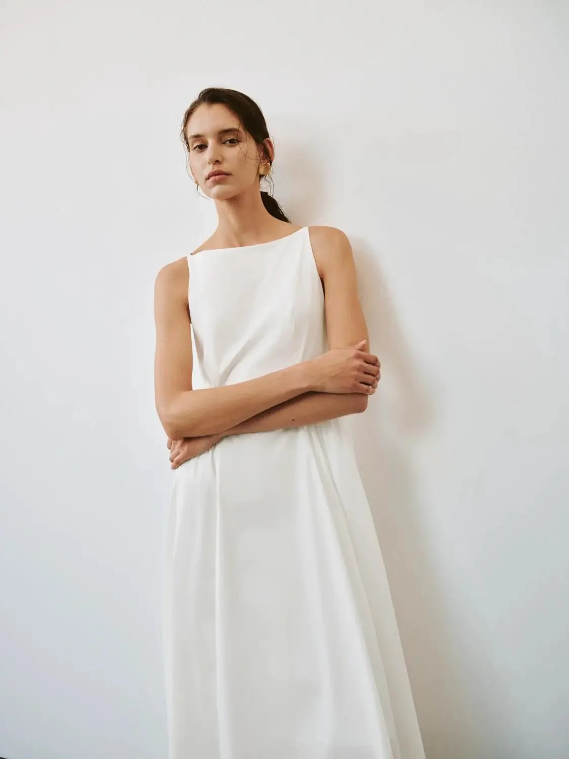11746-sleeveless-shirring-detail-a-line-midi-dresses-5.webp Sleeveless Shirring Detail A Line Midi Dresses