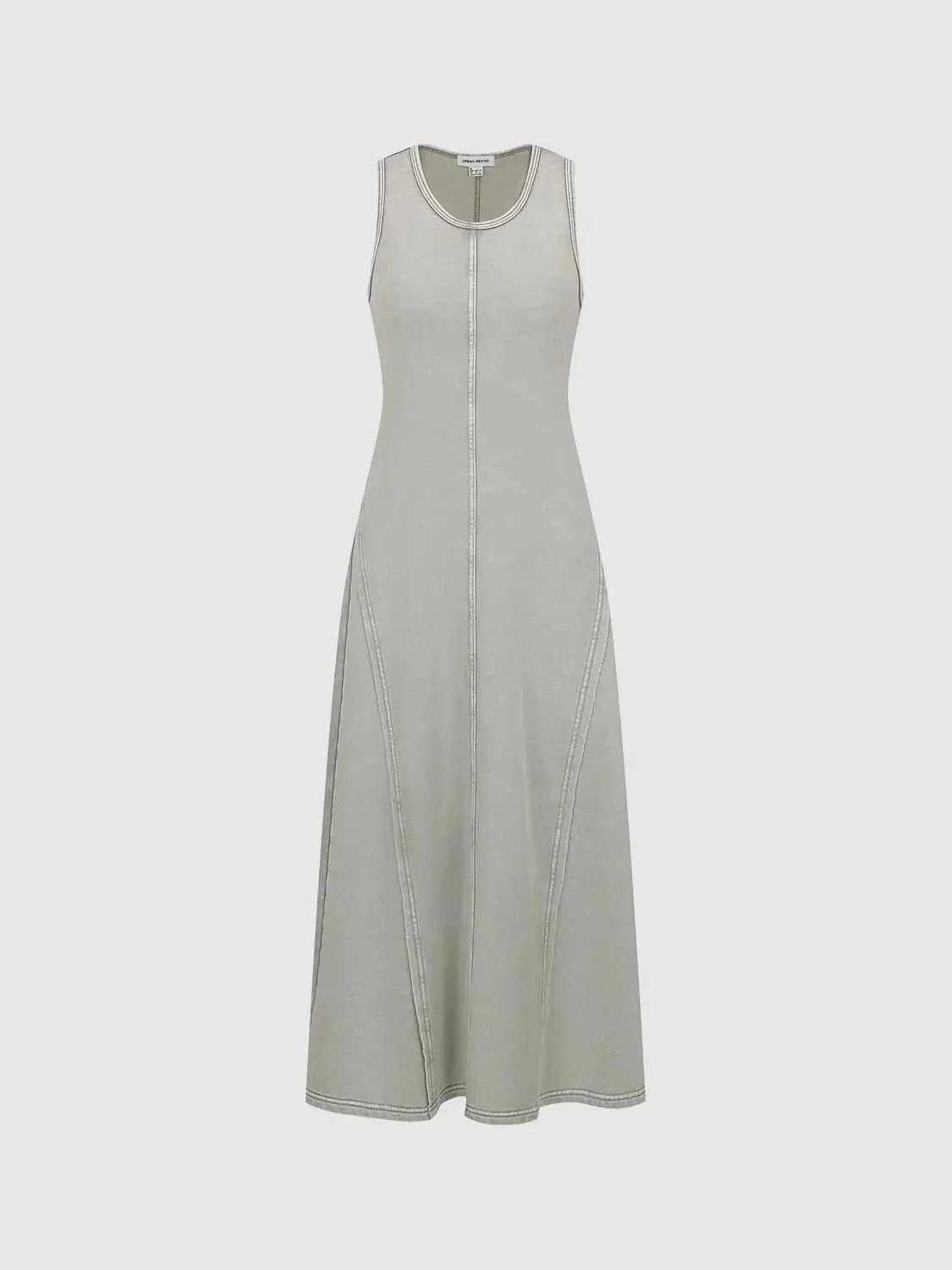 11769-u-neck-sleeveless-seamed-a-line-cotton-blend-midi-dress-7.webp U-Neck Sleeveless Seamed A-Line Cotton-Blend Midi Dress