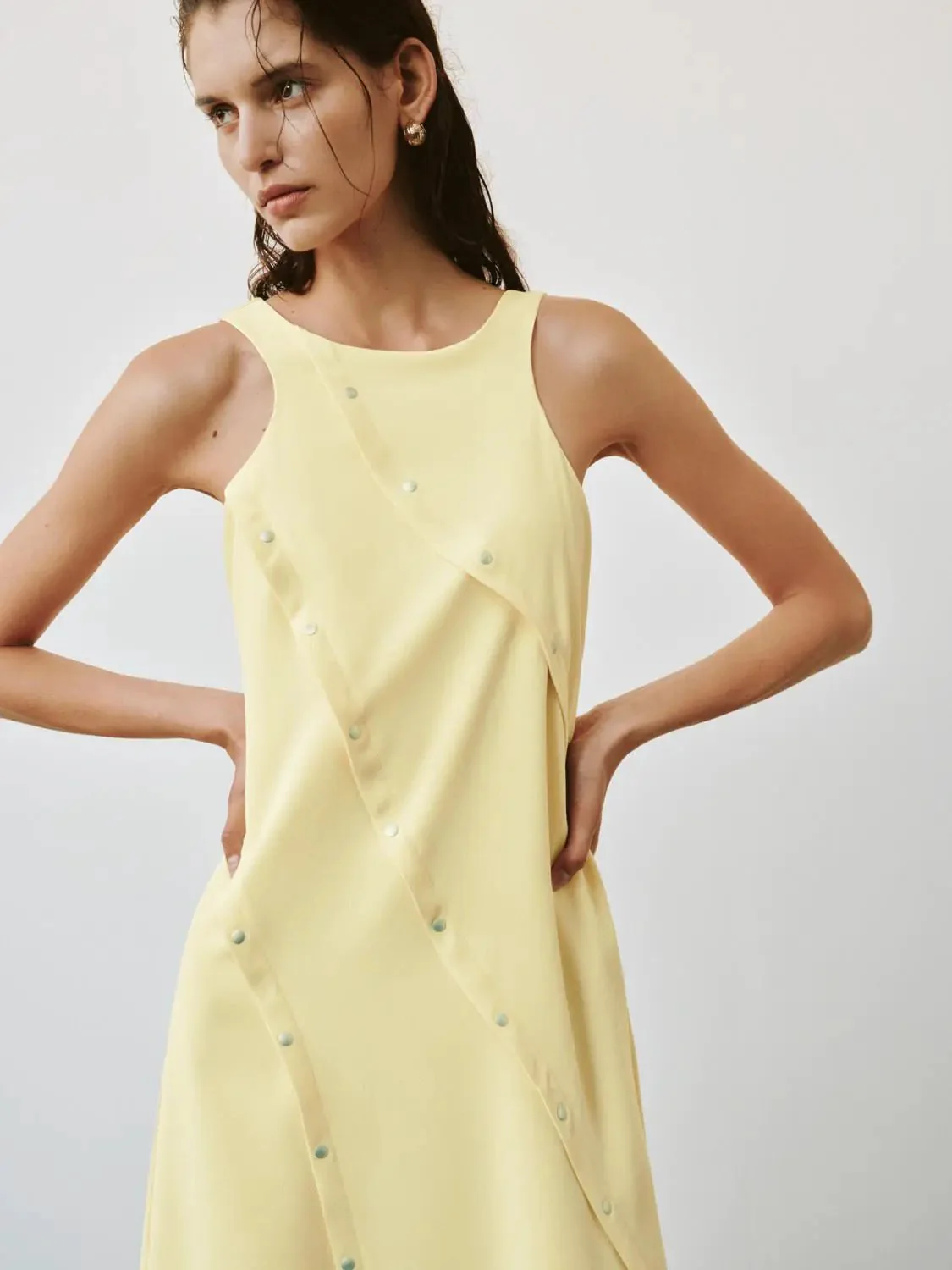 11775-pastel-seamed-studded-sleeveless-a-line-dress-5.webp Pastel Seamed Studded Sleeveless A Line Dress