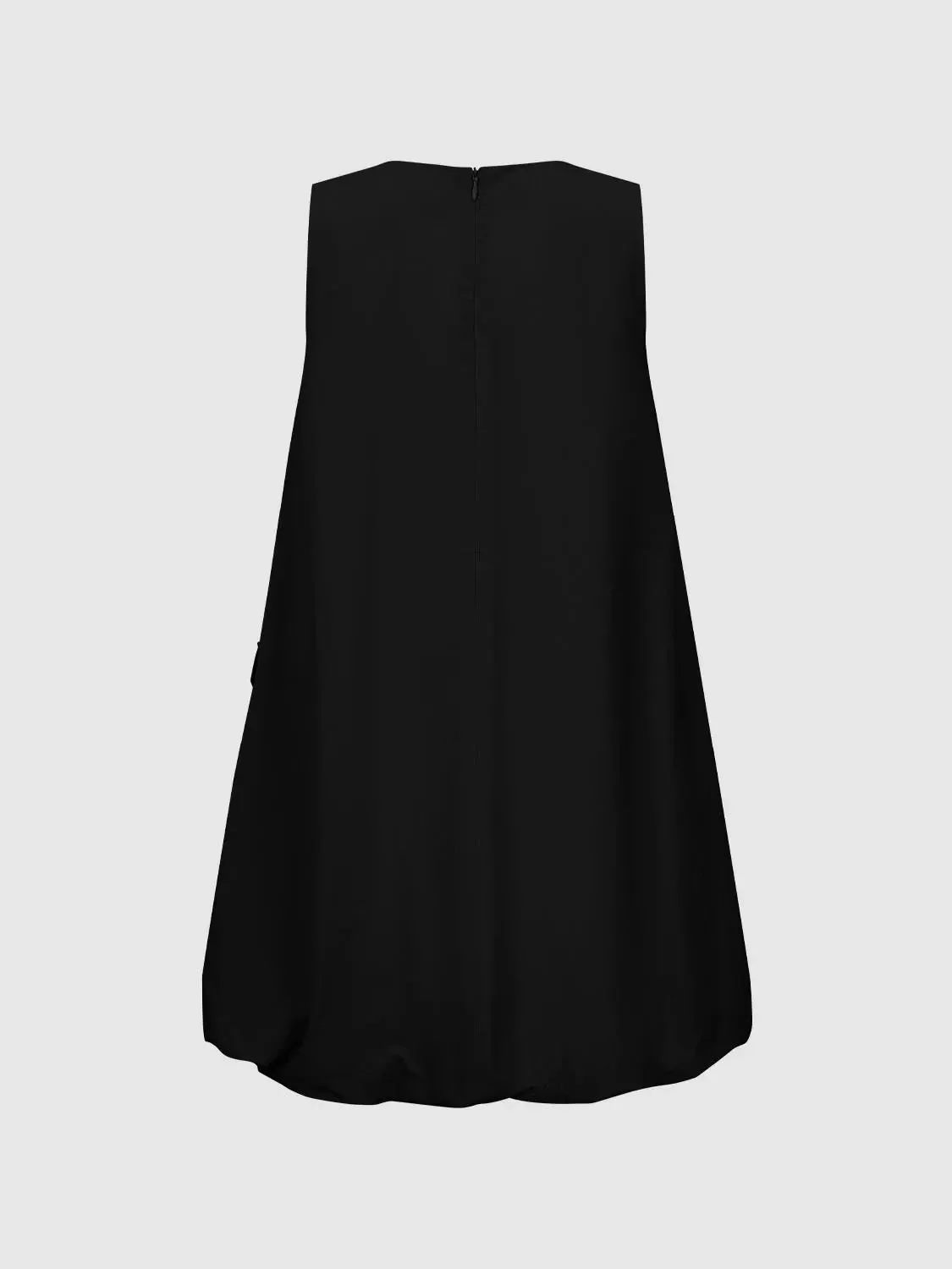 Cotton A Line Sleeveless Balloon Hem Dresses