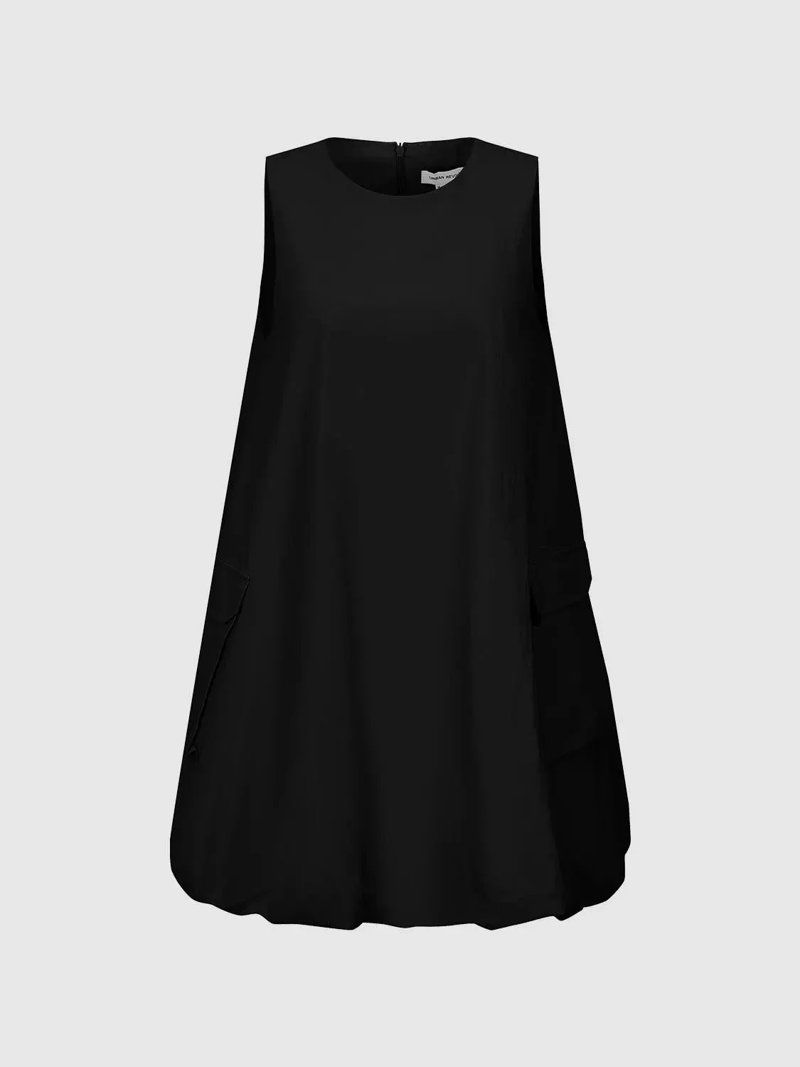 Cotton A Line Sleeveless Balloon Hem Dresses