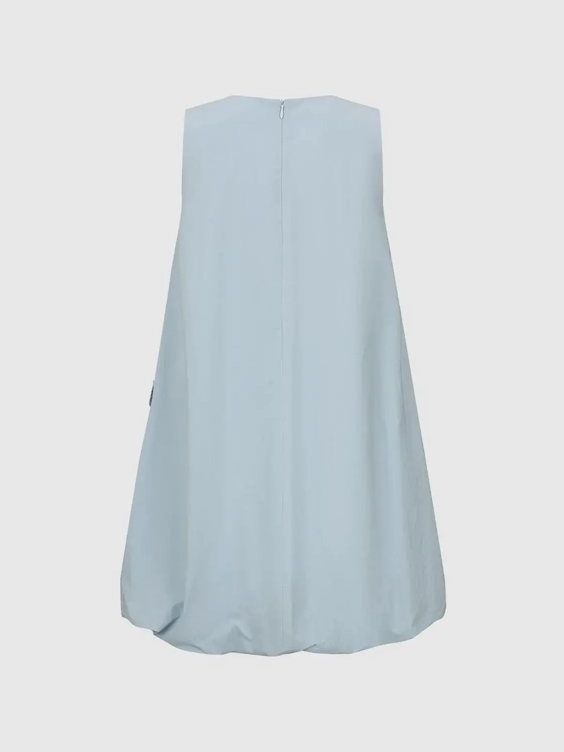 Cotton A Line Sleeveless Balloon Hem Dresses