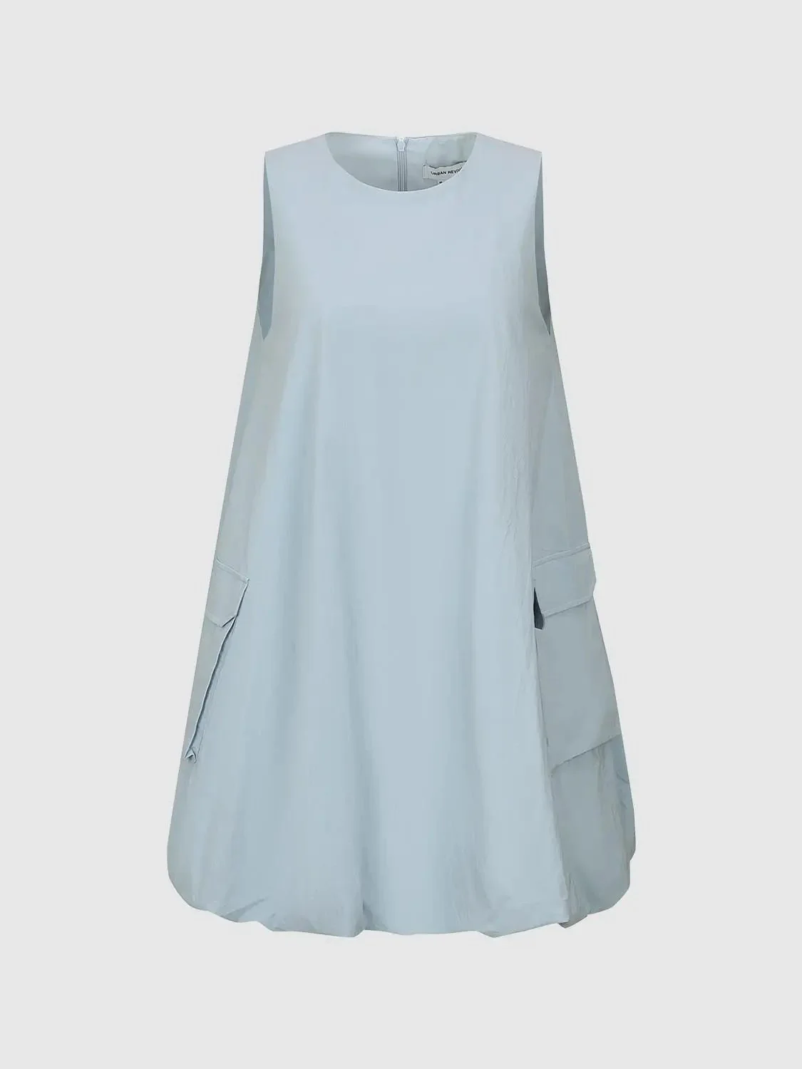 Cotton A Line Sleeveless Balloon Hem Dresses