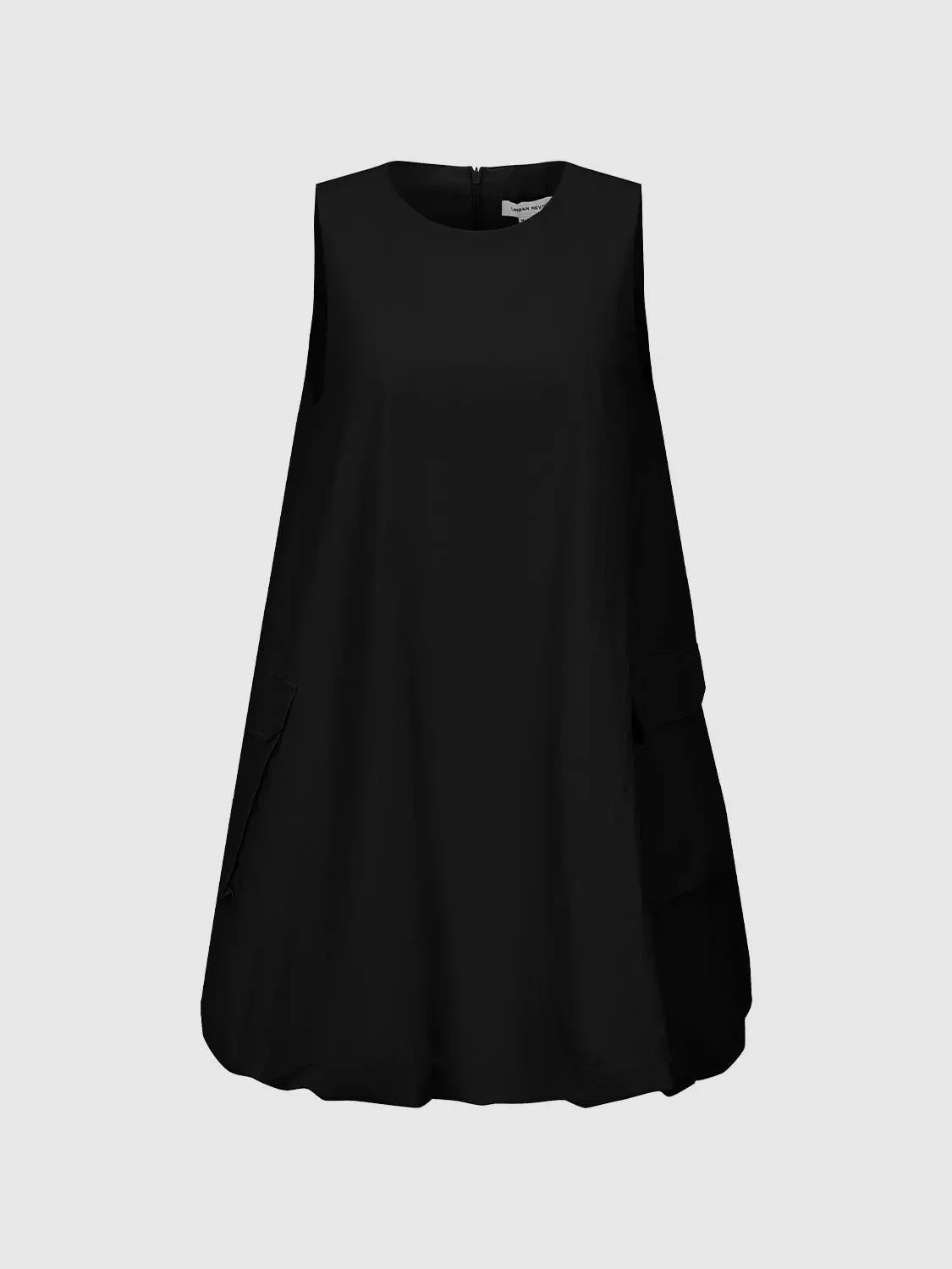 Cotton A Line Sleeveless Balloon Hem Dresses