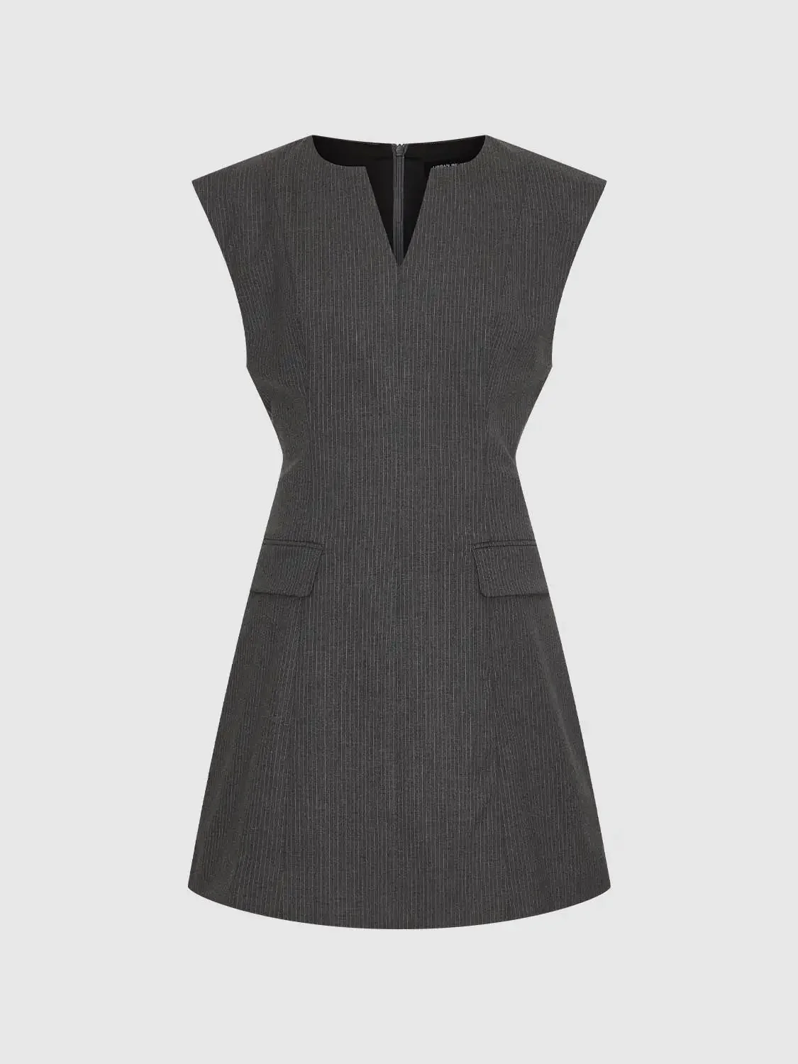 V-Neck Sleeveless Striped A-Line Viscose Blend Dresses