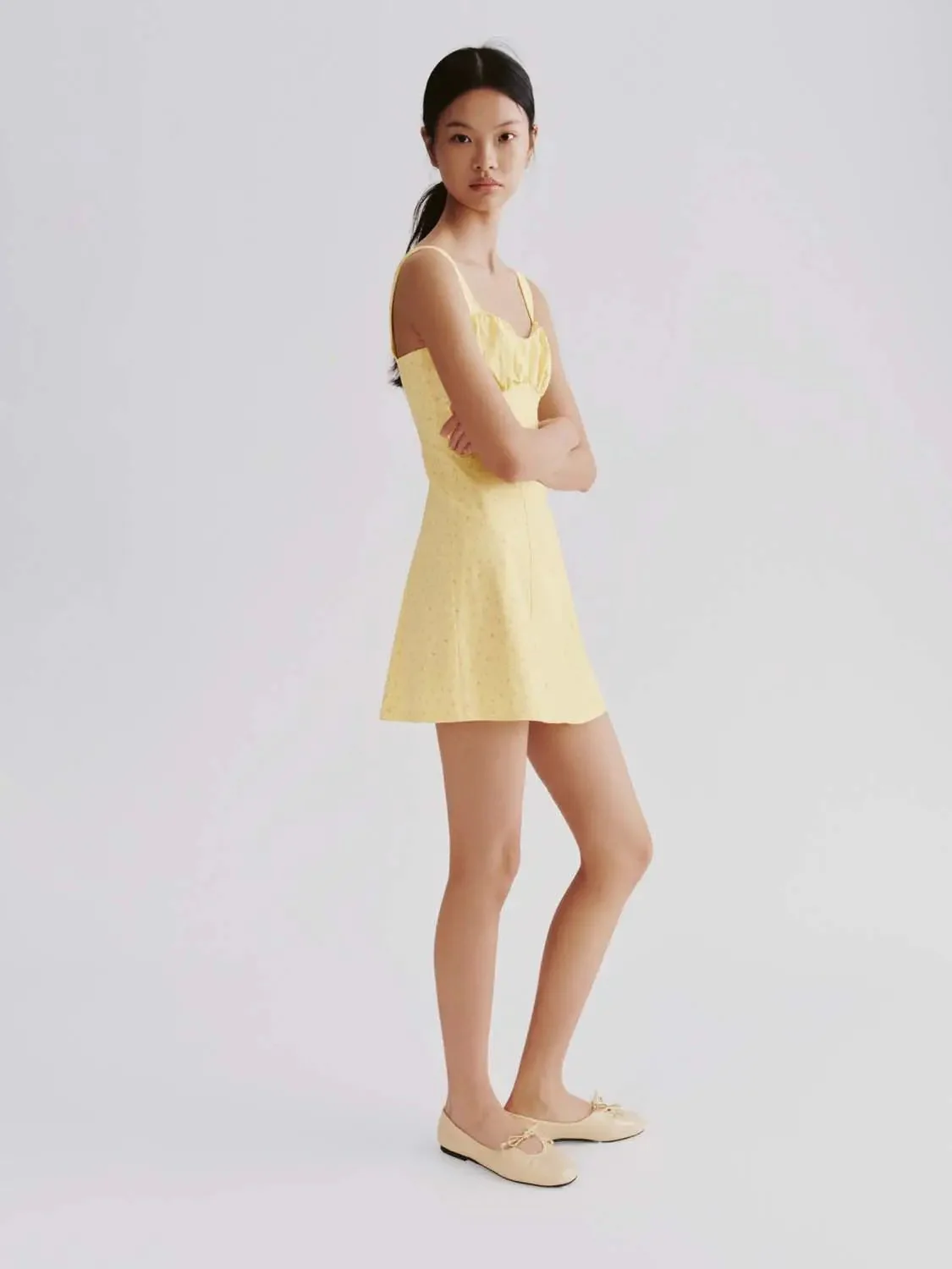 Floral Print Strappy A Line Mini Fabric Dress
