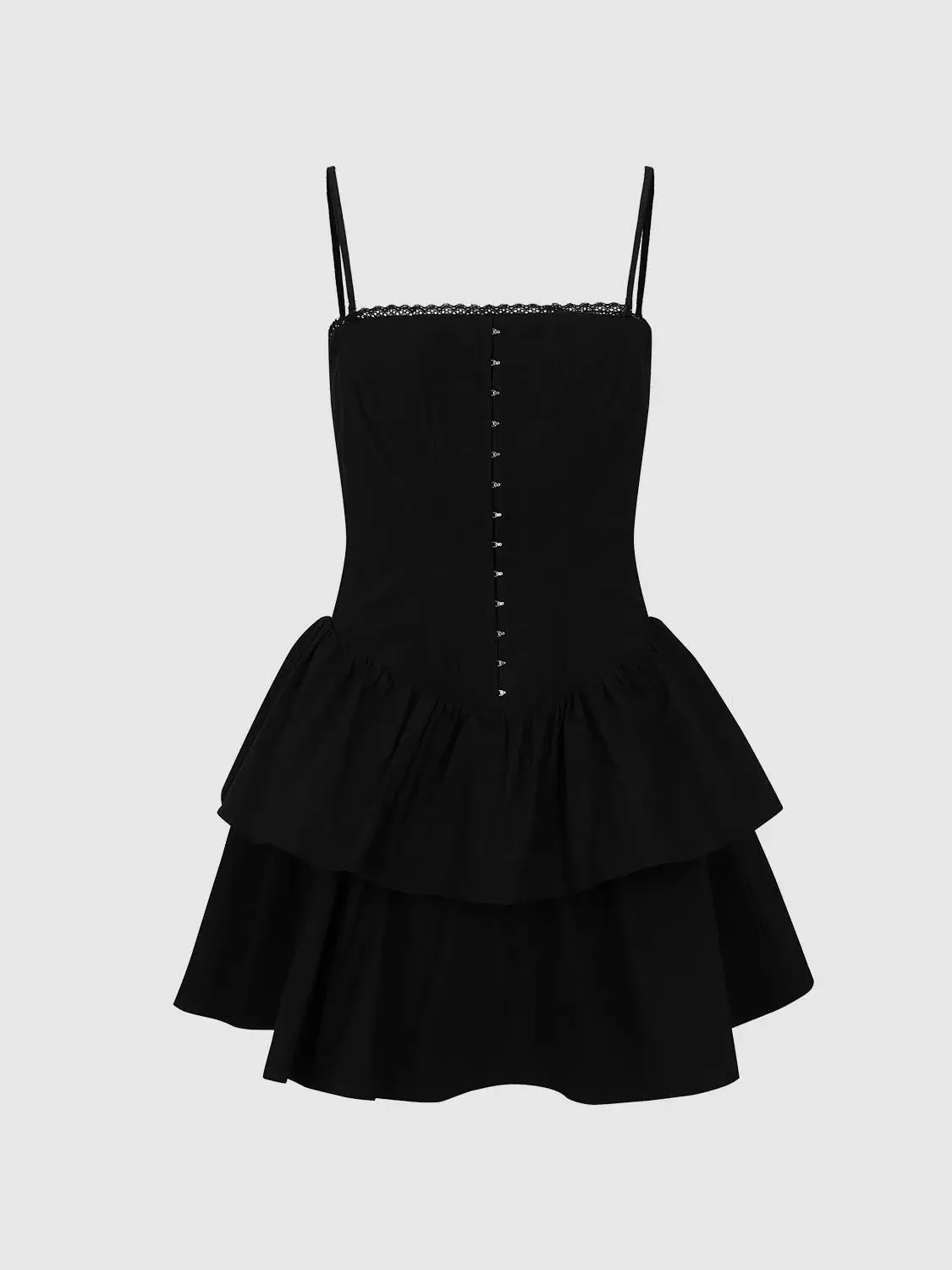 11839-strappy-button-detail-tiered-ruffle-a-line-mini-dresses-7.webp Strappy Button Detail Tiered Ruffle A Line Mini Dresses