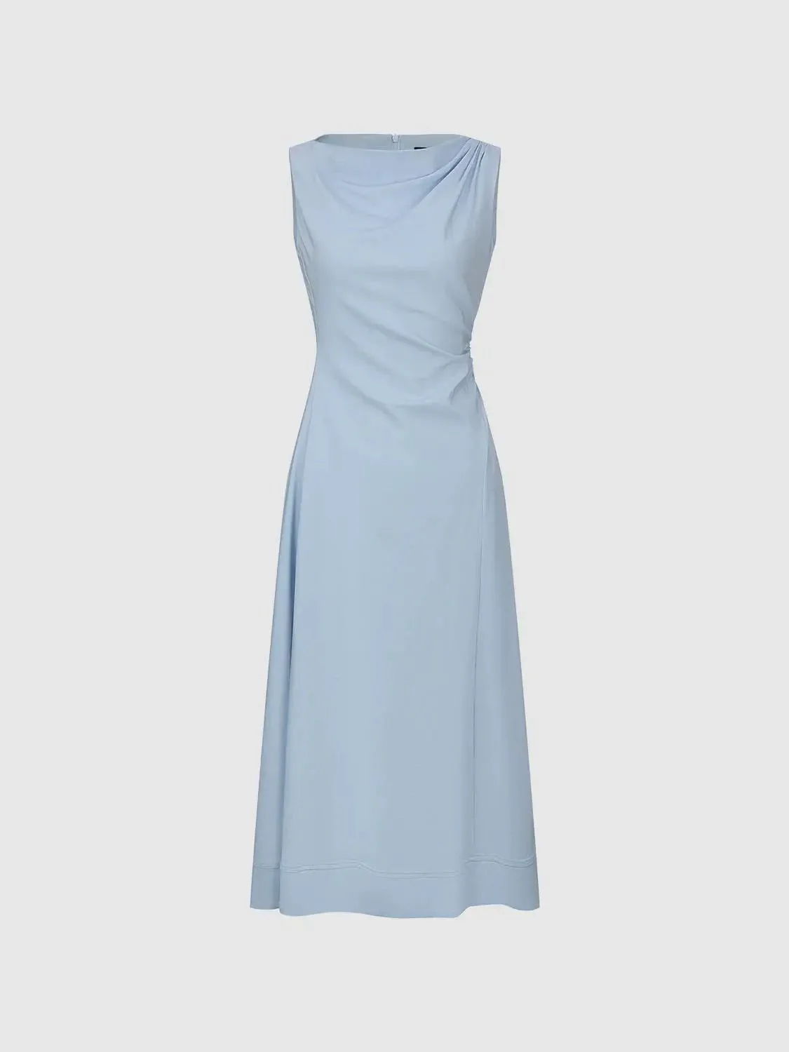 11845-cowl-neck-sleeveless-a-line-midi-dress-with-silhouette-dress-7.webp Cowl Neck Sleeveless A Line Midi Dress With Silhouette Dress