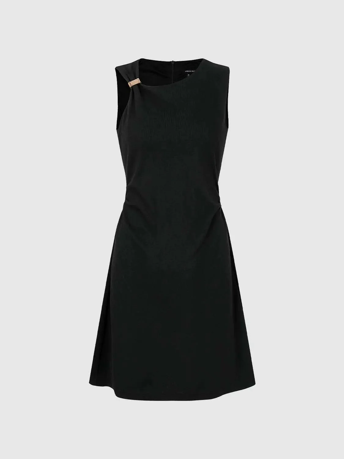 Cotton Blend Asymmetric Aline Mini Dress