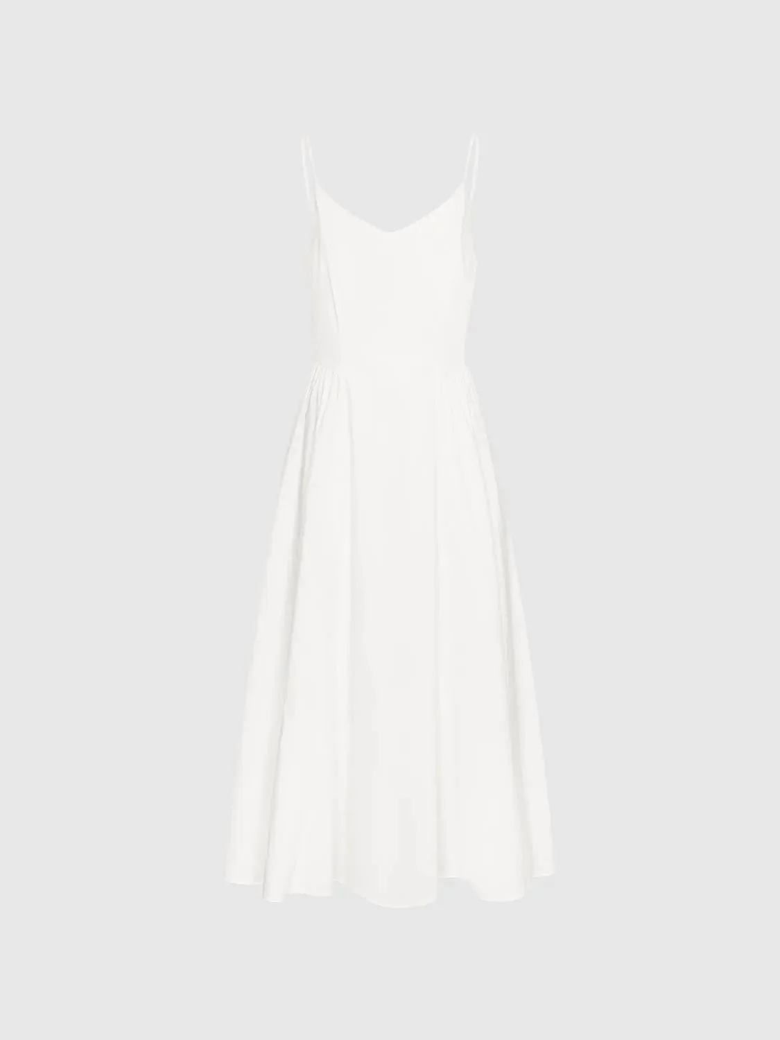 11902-powder-blue-cotton-strappy-shirring-a-line-midi-dress-10.webp Powder Blue Cotton Strappy Shirring A Line Midi Dress
