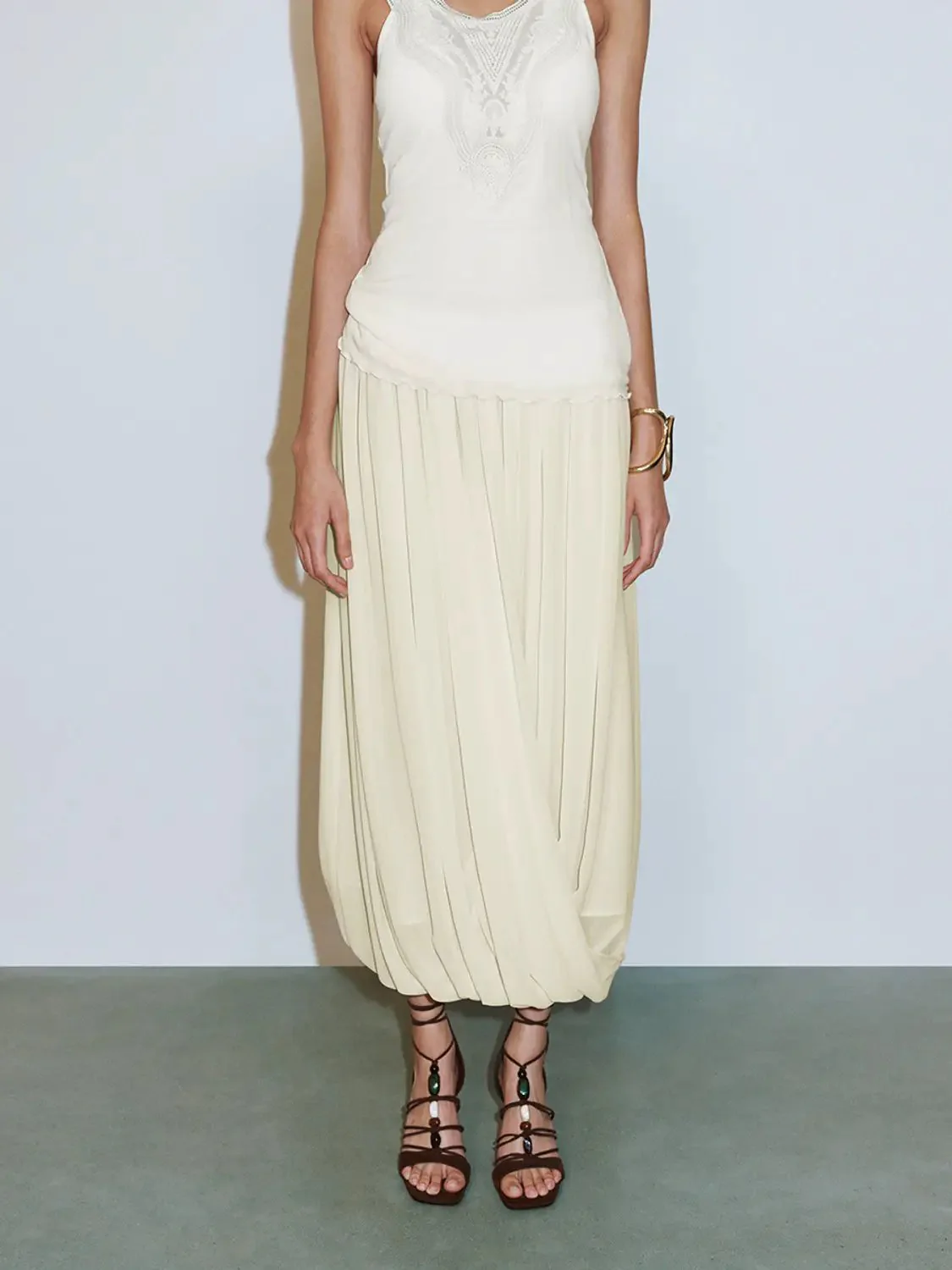 1192-elegant-draped-pleated-maxi-soft-ivory-skirt-7.webp Elegant Draped Pleated Maxi Soft Ivory Skirt