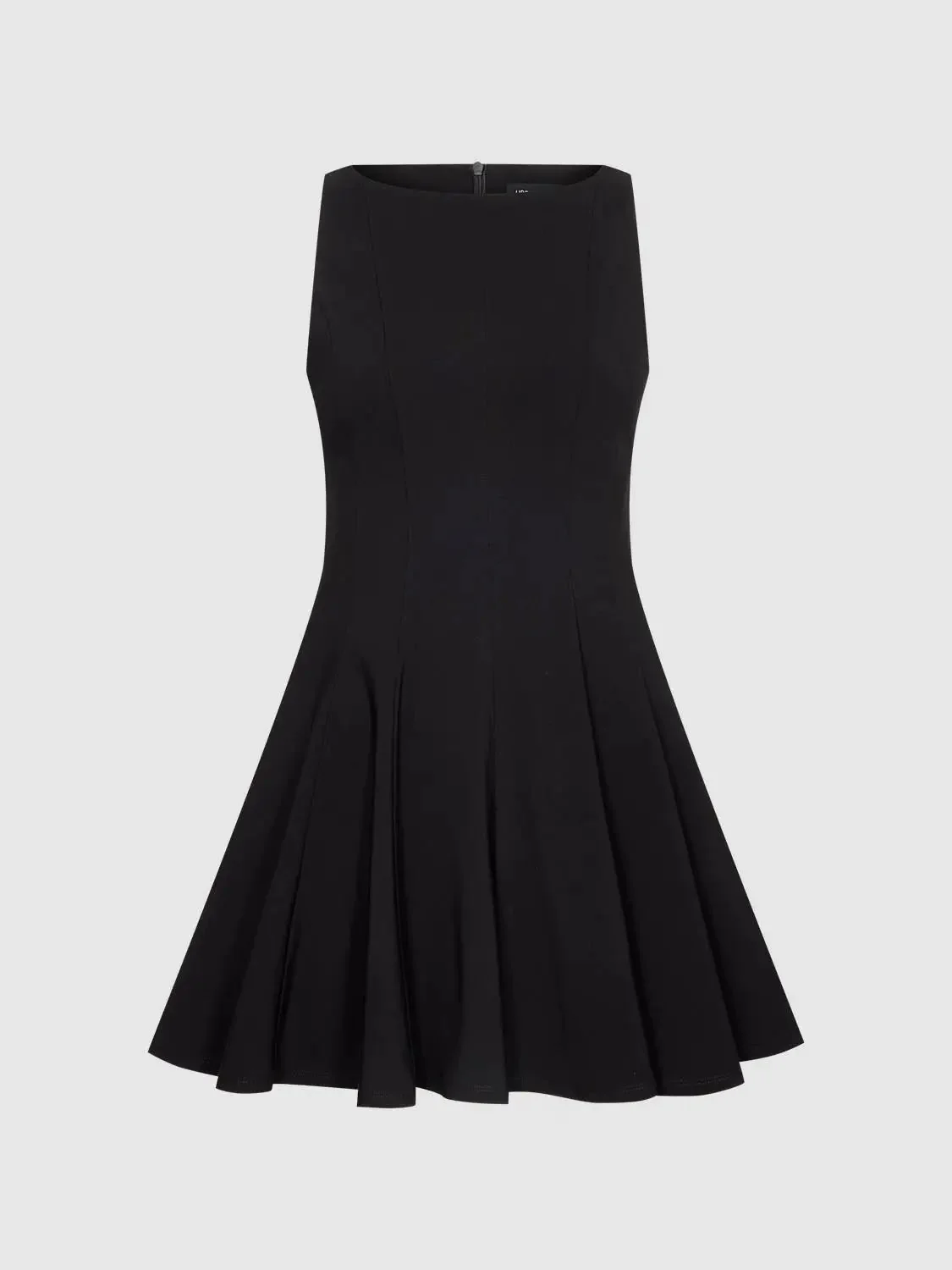 11930-black-boat-neck-sleeveless-a-line-midi-dresses-7.webp Black Boat Neck Sleeveless A Line Midi Dresses