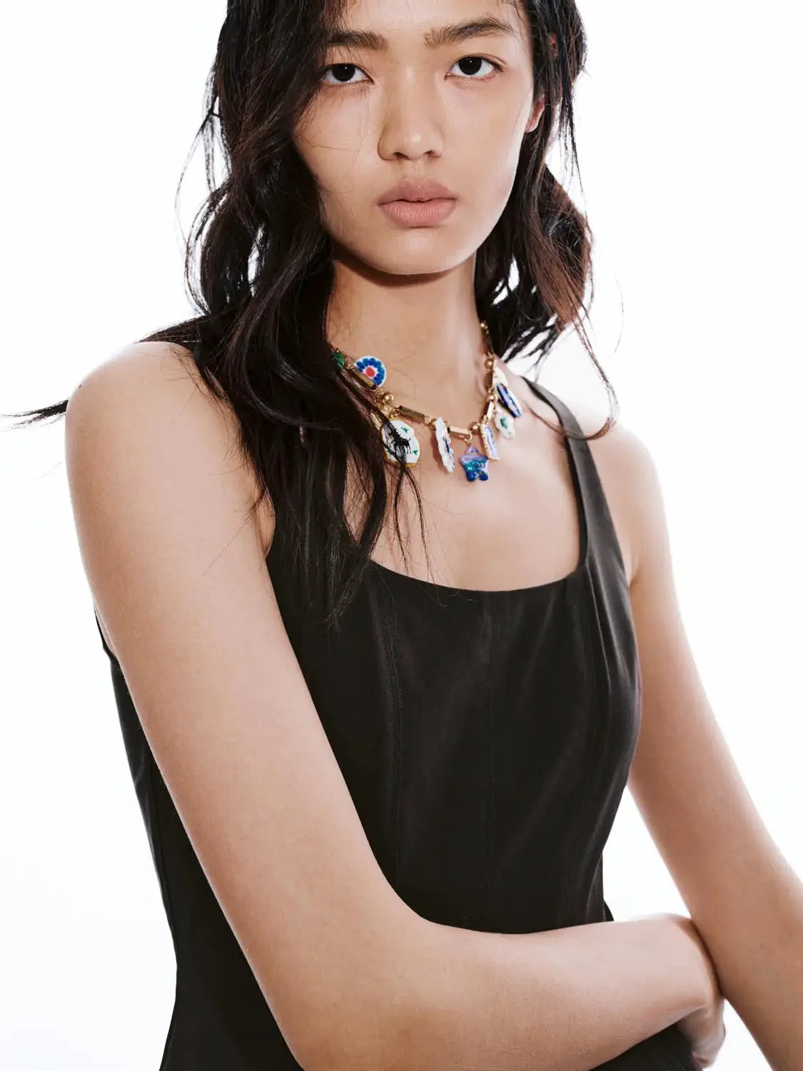 11968-viscose-shell-strappy-black-a-line-mini-dress-3.webp Viscose Shell Strappy Black A-Line Mini Dress