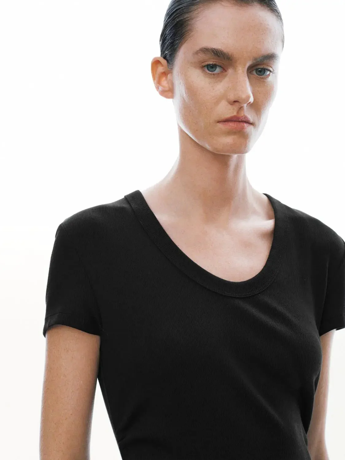 11980-black-cotton-knit-crew-neck-aline-midi-dress-3.webp Black Cotton Knit Crew Neck Aline Midi Dress