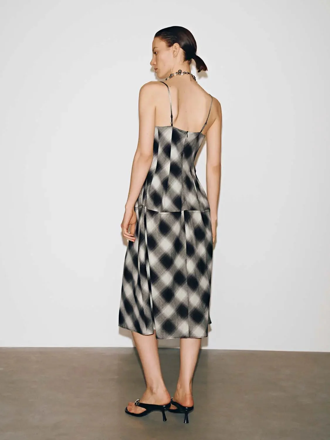 12016-cotton-contrast-check-strappy-a-line-midi-dress-13.webp Cotton Contrast Check Strappy A-Line Midi Dress