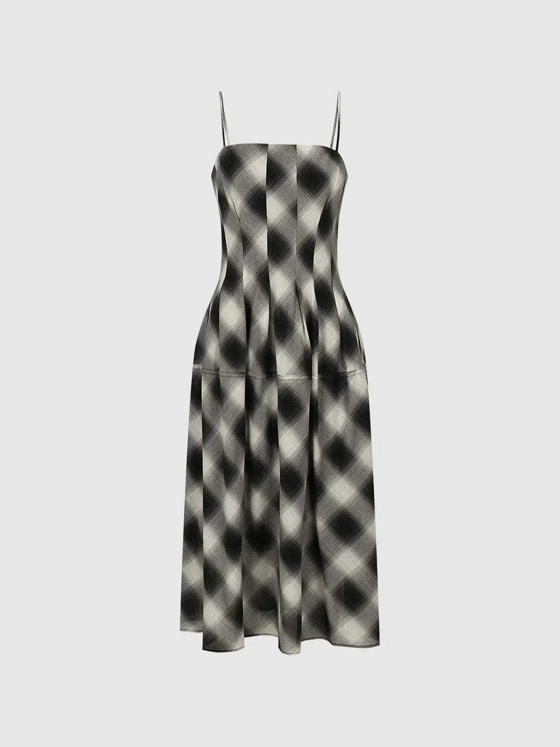 12016-cotton-contrast-check-strappy-a-line-midi-dress-15.webp Cotton Contrast Check Strappy A-Line Midi Dress