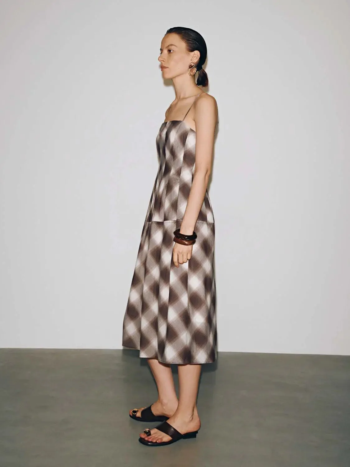 12016-cotton-contrast-check-strappy-a-line-midi-dress-4.webp Cotton Contrast Check Strappy A-Line Midi Dress