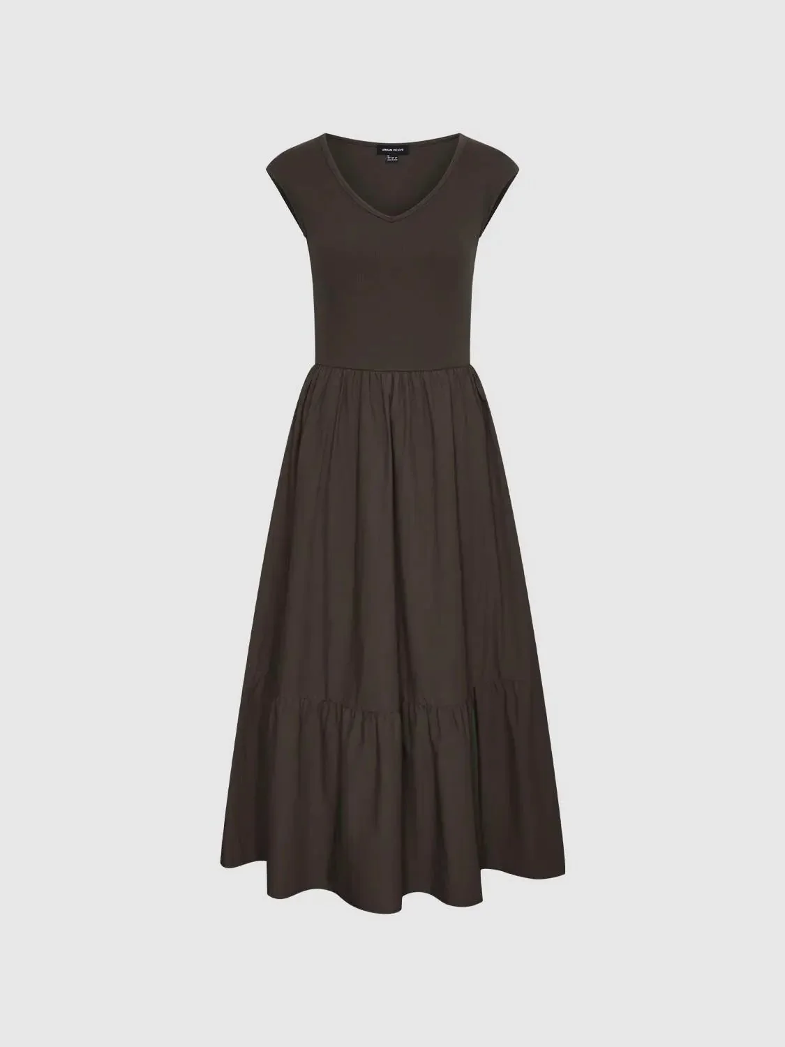 Cotton V Neck Sleeveless A Line Maxi Dresses