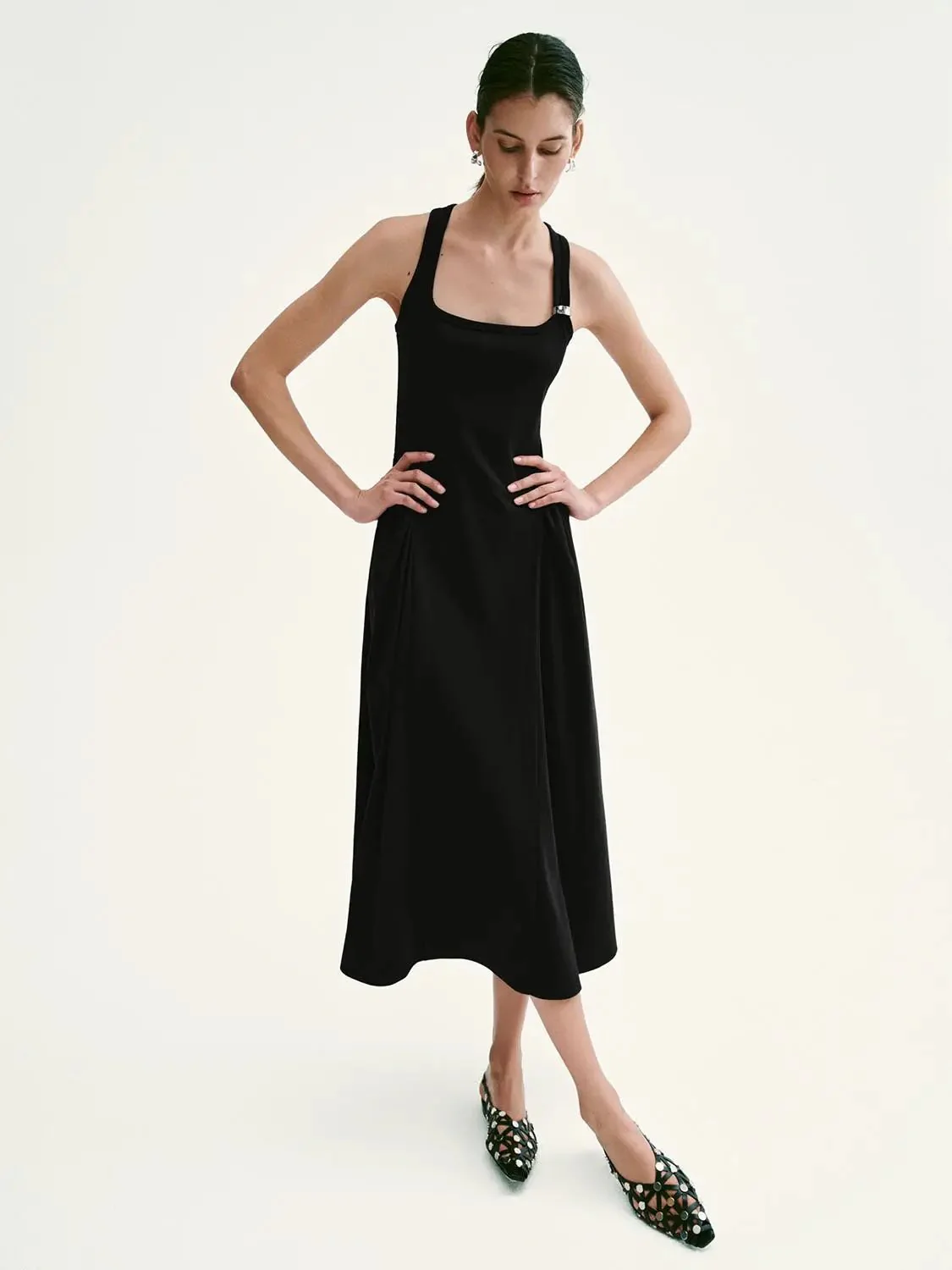 12096-cotton-strappy-u-neck-a-line-midi-dresses-1.webp Cotton Strappy U-Neck A-Line Midi Dresses