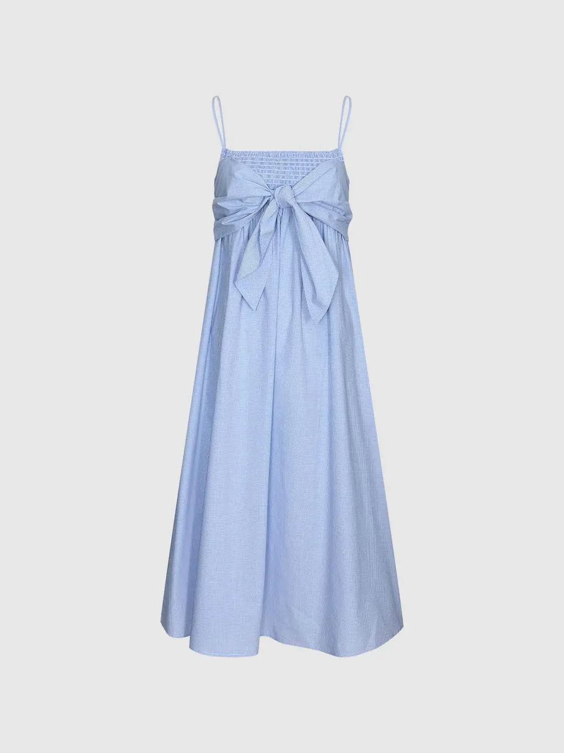 12107-cotton-strappy-bow-tie-front-a-line-midi-dress-7.webp Cotton Strappy Bow Tie Front A-Line Midi Dress