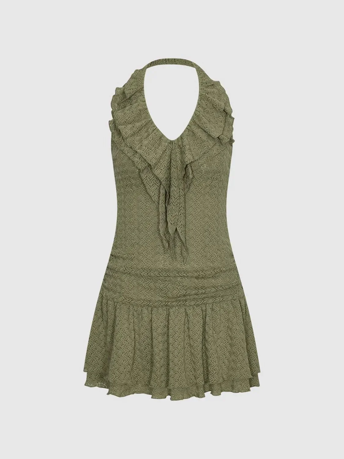 12148-ruffle-collar-sleeveless-a-line-stretch-fabric-mini-dress-7.webp Ruffle Collar Sleeveless A-Line Stretch Fabric Mini Dress