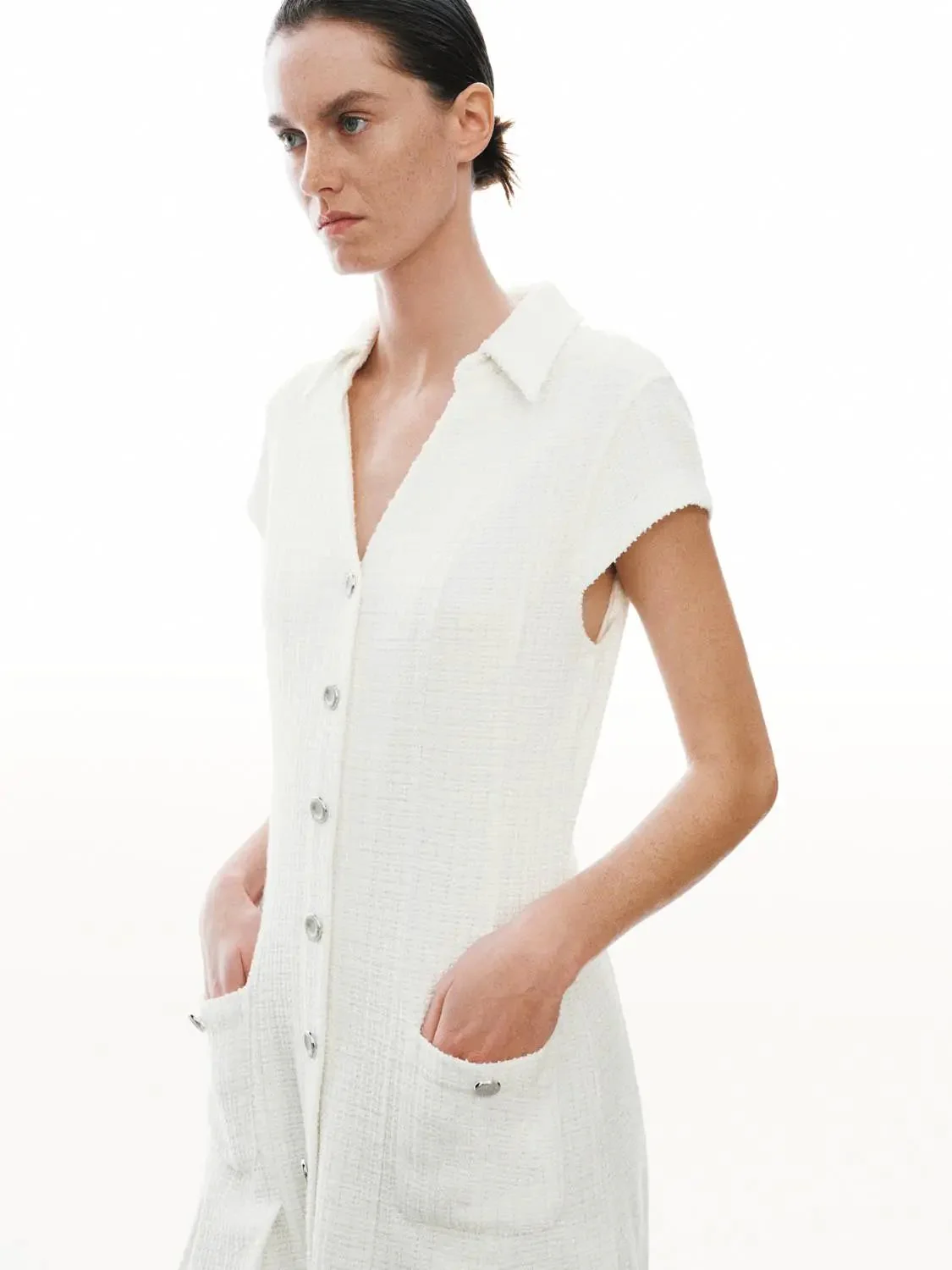 12160-button-detail-cap-sleeve-pleated-a-line-mini-dresses-2.webp Button Detail Cap Sleeve Pleated A-Line Mini Dresses