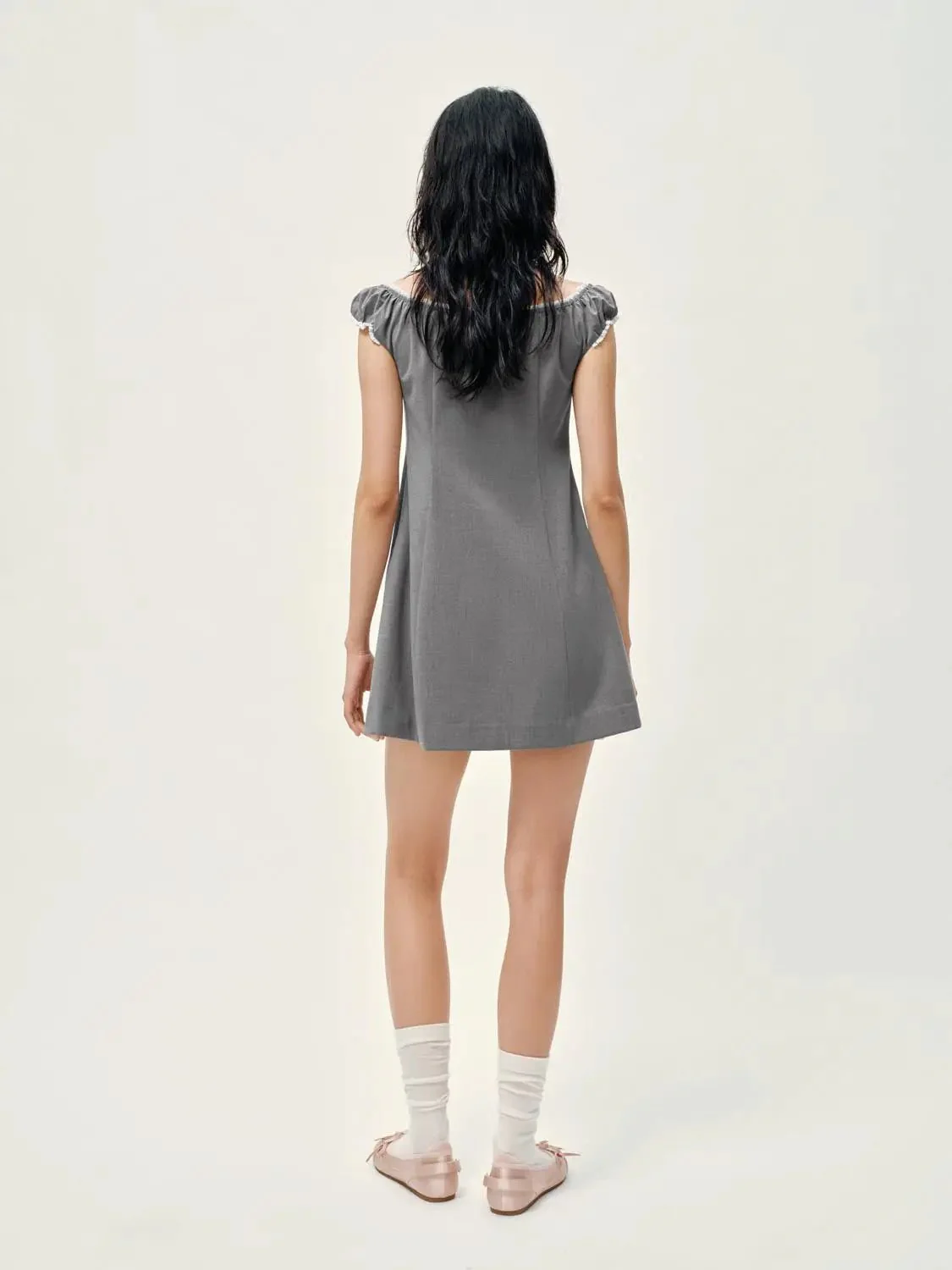 12190-shirring-boat-neck-midi-a-line-soft-woven-dresses-6.webp Shirring Boat Neck Midi A Line Soft Woven Dresses