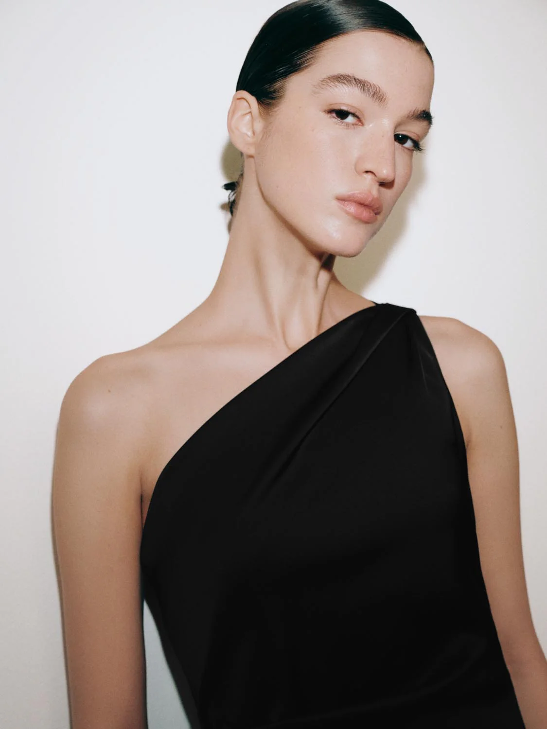 12208-one-shoulder-draped-a-line-midi-evening-dresses-3.webp One Shoulder Draped A Line Midi Evening Dresses
