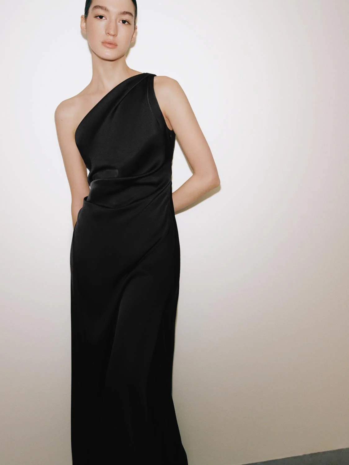 12208-one-shoulder-draped-a-line-midi-evening-dresses-5.webp One Shoulder Draped A Line Midi Evening Dresses
