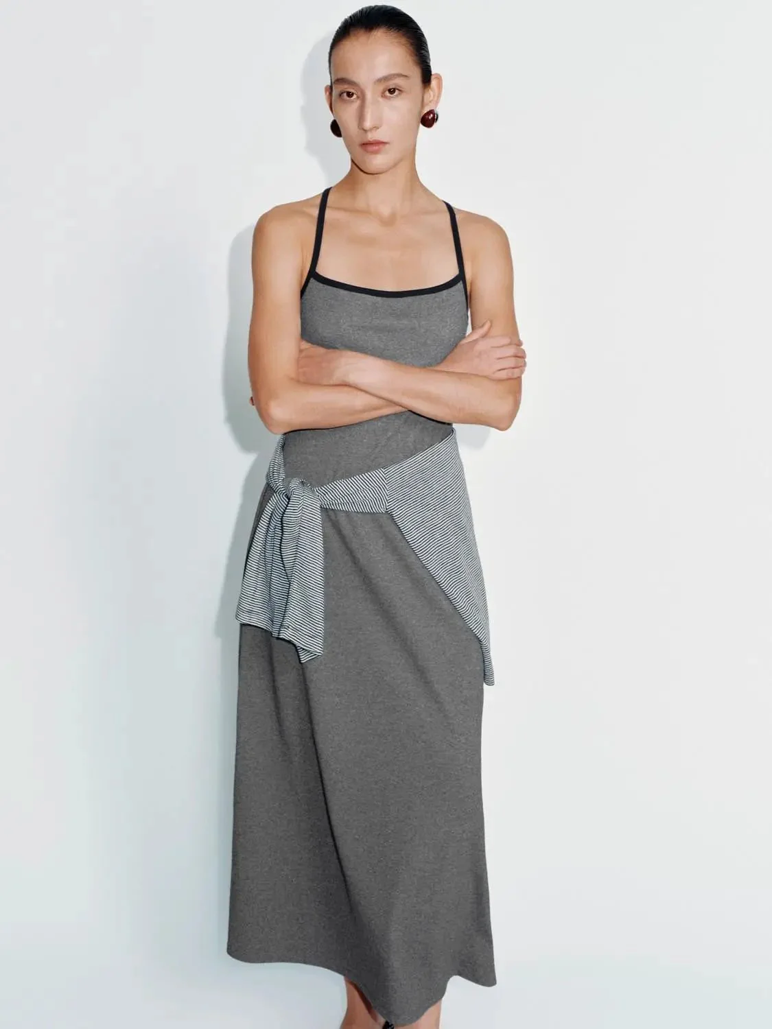 12232-strappy-skinny-fit-a-line-wrap-detail-midi-dress-5.webp Strappy Skinny-Fit A-Line Wrap-Detail Midi Dress