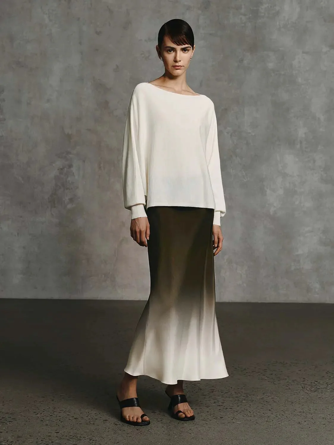 1225-ombre-satin-lyocell-viscose-elegant-midi-skirts-5.webp Ombre Satin Lyocell Viscose Elegant Midi Skirts