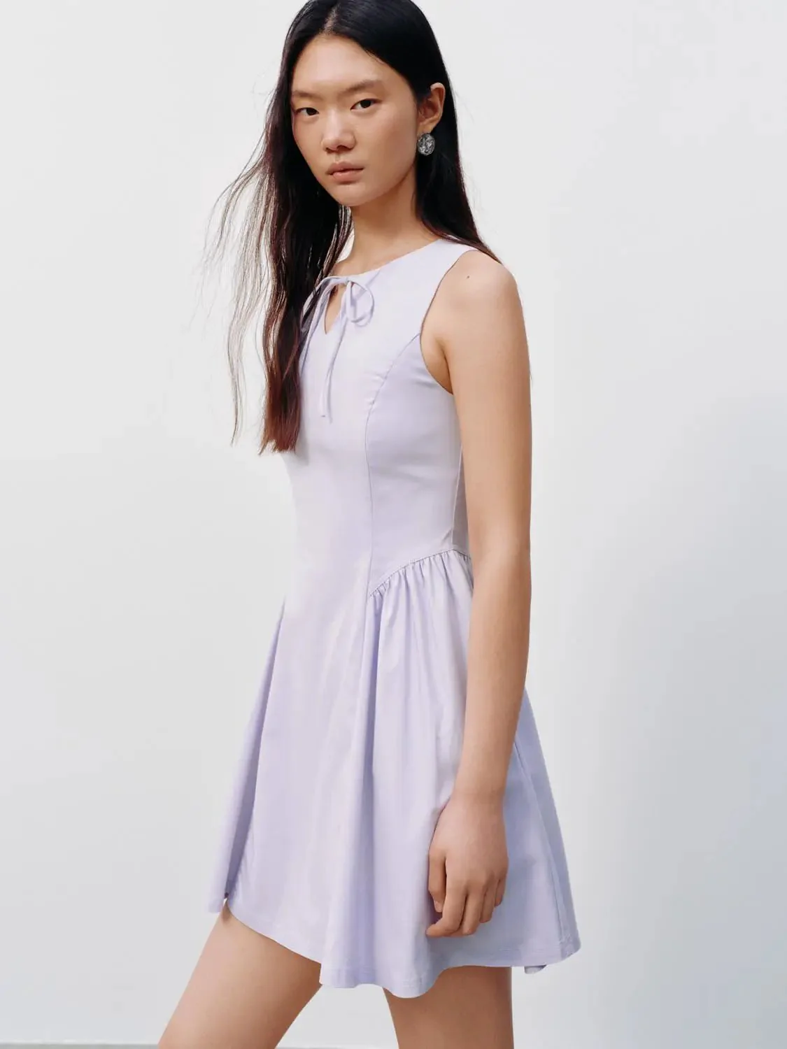 12291-viscose-blend-a-line-sleeveless-tie-neck-dress-10.webp Viscose Blend A Line Sleeveless Tie Neck Dress
