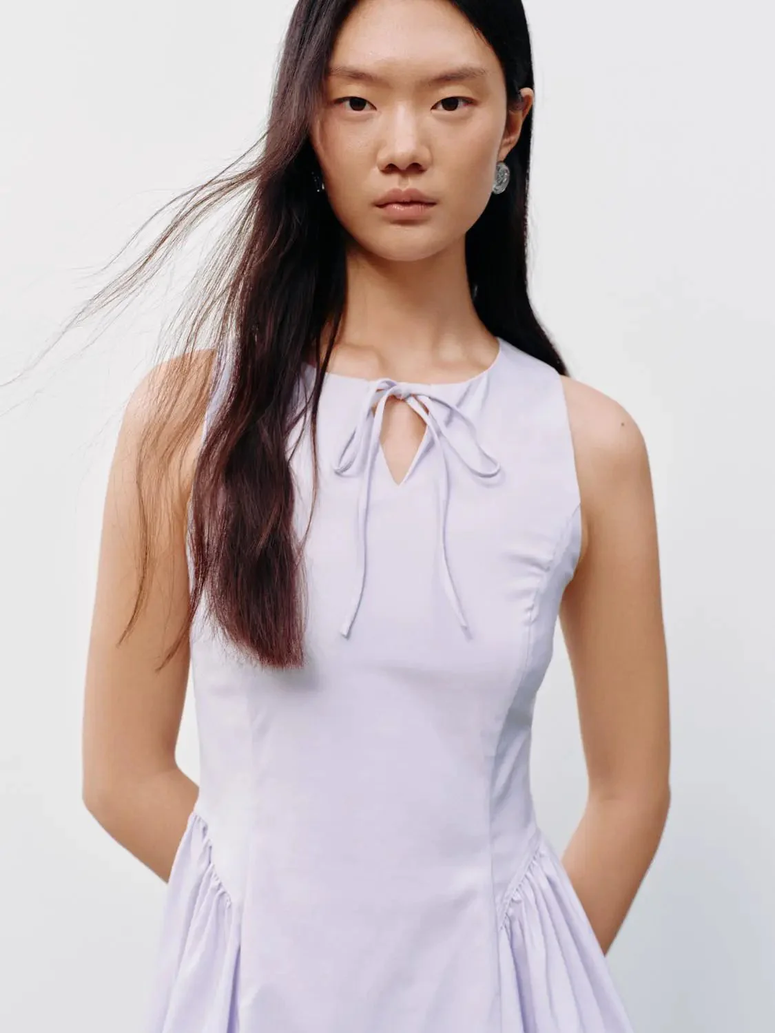 12291-viscose-blend-a-line-sleeveless-tie-neck-dress-11.webp Viscose Blend A Line Sleeveless Tie Neck Dress