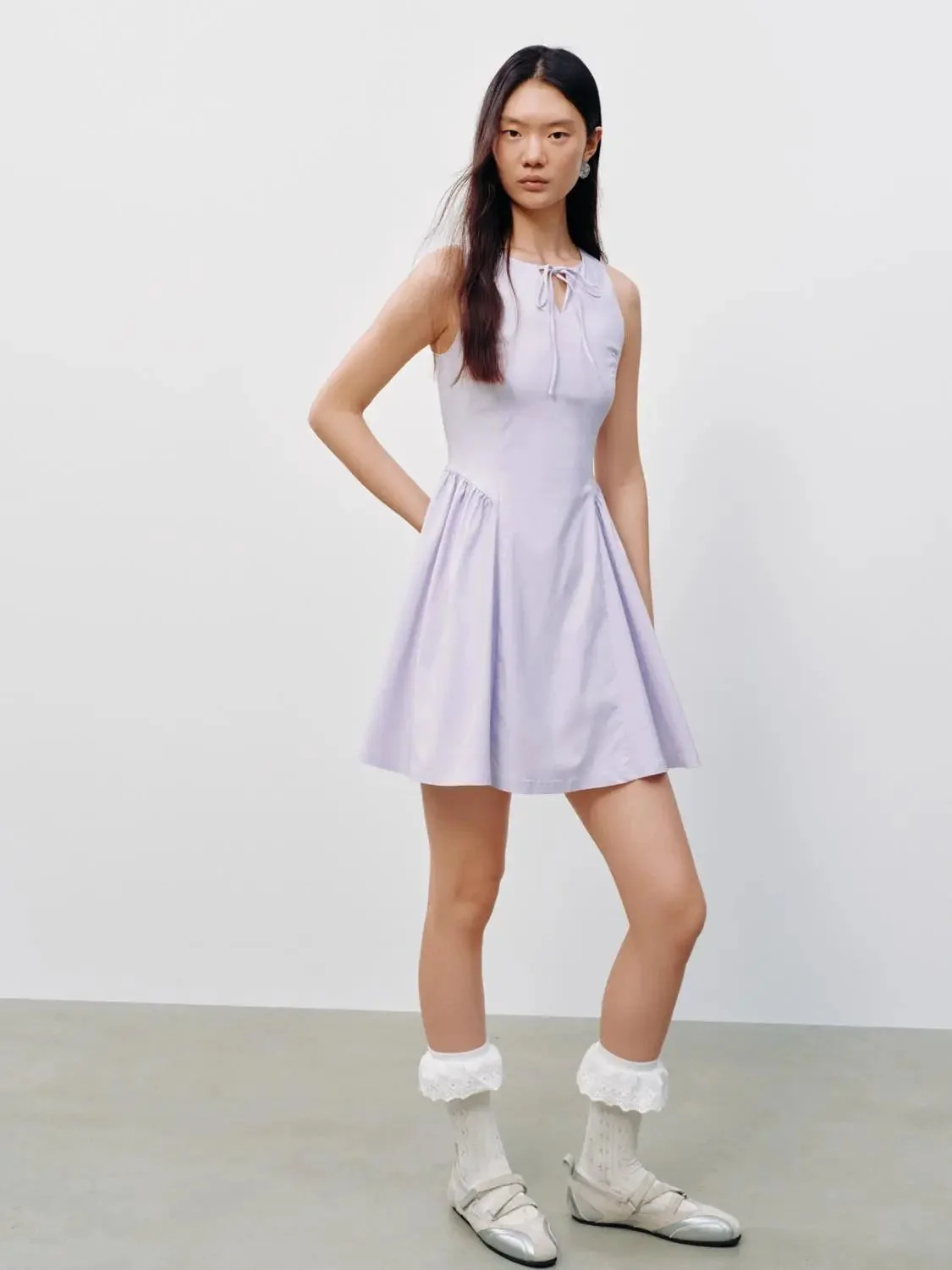 12291-viscose-blend-a-line-sleeveless-tie-neck-dress-12.webp Viscose Blend A Line Sleeveless Tie Neck Dress