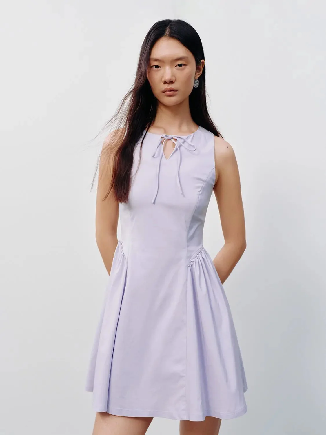 12291-viscose-blend-a-line-sleeveless-tie-neck-dress-9.webp Viscose Blend A Line Sleeveless Tie Neck Dress