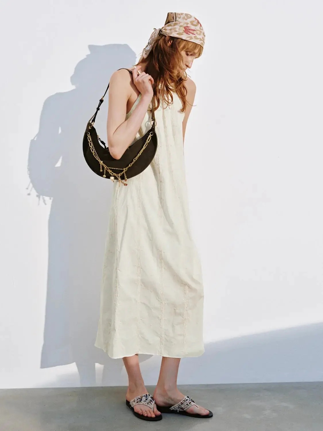 12330-cotton-strappy-beaded-embroidered-a-line-maxi-dress-4.webp Cotton Strappy Beaded Embroidered A Line Maxi Dress