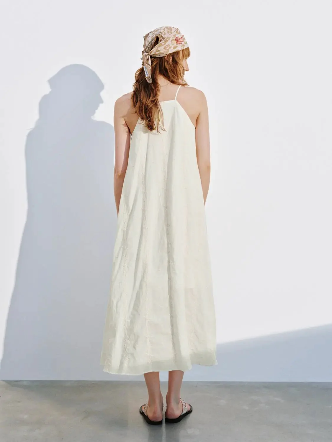 12330-cotton-strappy-beaded-embroidered-a-line-maxi-dress-6.webp Cotton Strappy Beaded Embroidered A Line Maxi Dress
