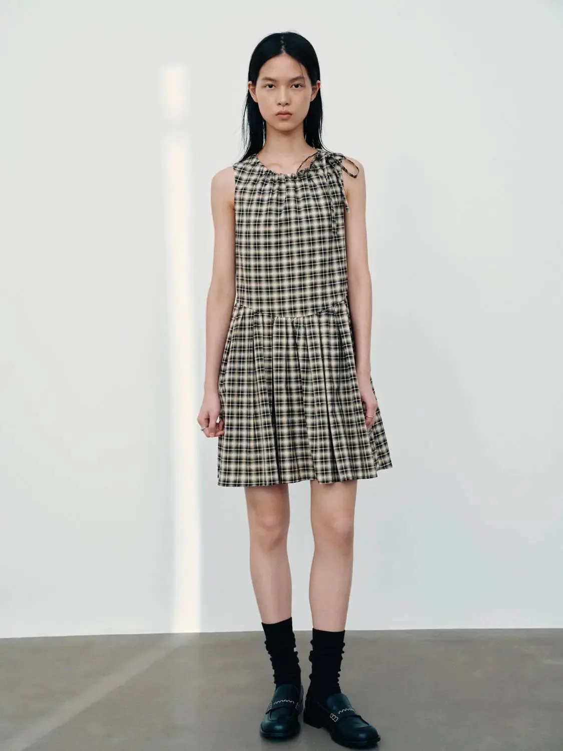 12342-cotton-lyocell-check-plaid-a-line-midi-dress-4.webp Cotton Lyocell Check Plaid A Line Midi Dress