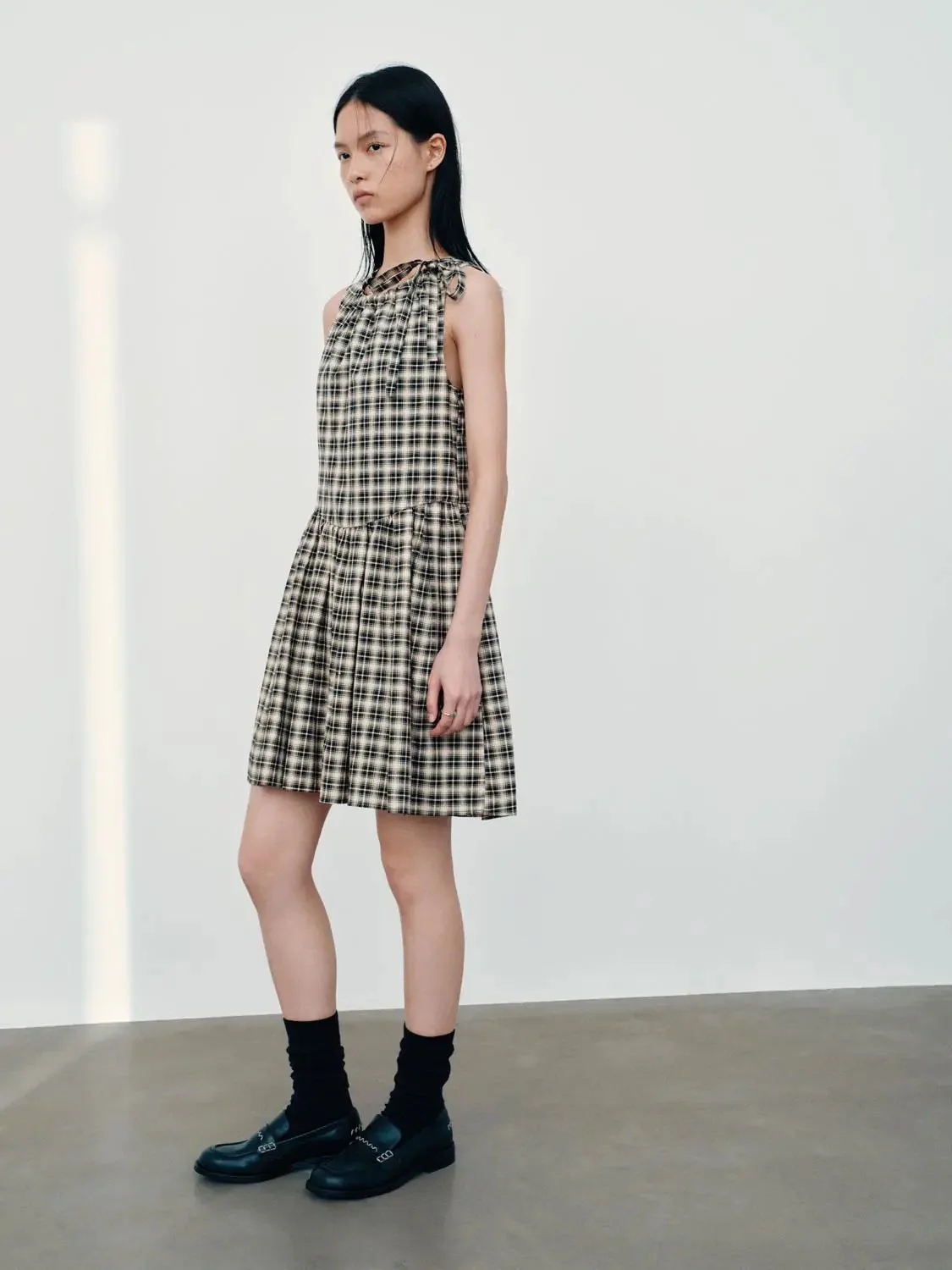 12342-cotton-lyocell-check-plaid-a-line-midi-dress-5.webp Cotton Lyocell Check Plaid A Line Midi Dress