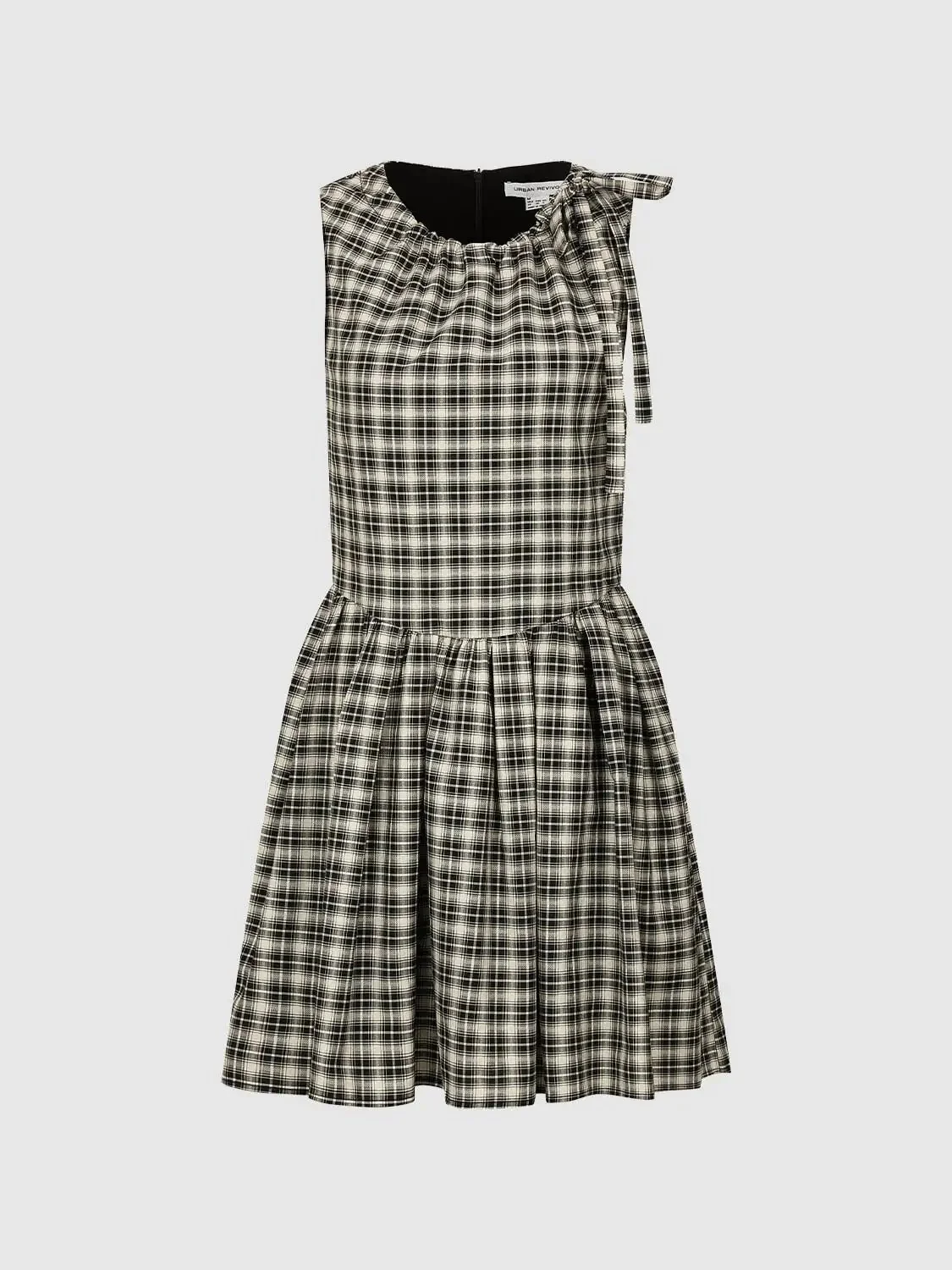 12342-cotton-lyocell-check-plaid-a-line-midi-dress-7.webp Cotton Lyocell Check Plaid A Line Midi Dress