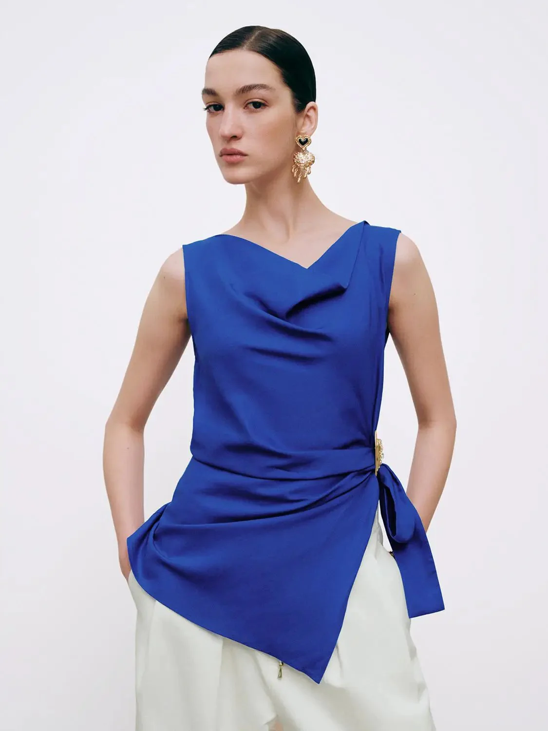 1237-lyocell-linen-blend-cowl-neck-knot-front-sleeveless-shirt-9.webp Lyocell Linen Blend Cowl Neck Knot Front Sleeveless Shirt