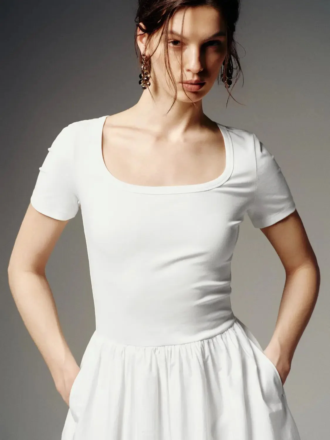 12400-cotton-knit-scoop-neck-short-sleeve-midi-dress-3.webp Cotton Knit Scoop Neck Short Sleeve Midi Dress