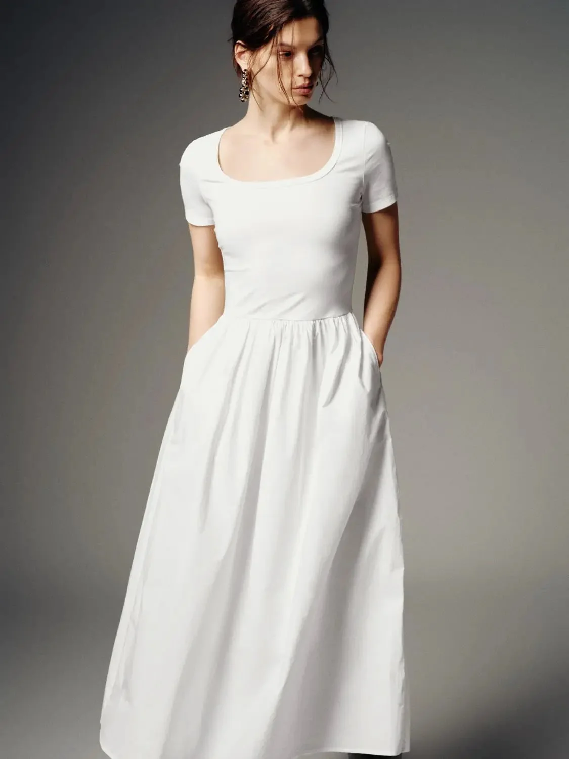 12400-cotton-knit-scoop-neck-short-sleeve-midi-dress-4.webp Cotton Knit Scoop Neck Short Sleeve Midi Dress