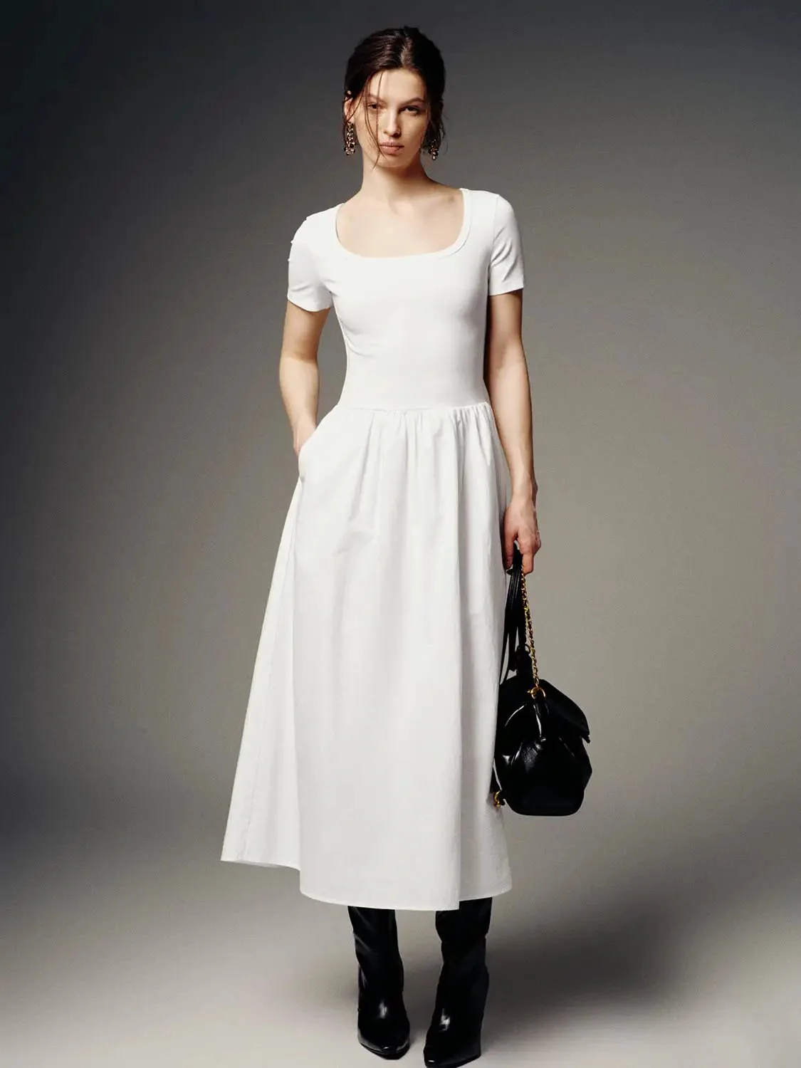12400-cotton-knit-scoop-neck-short-sleeve-midi-dress-9.webp Cotton Knit Scoop Neck Short Sleeve Midi Dress