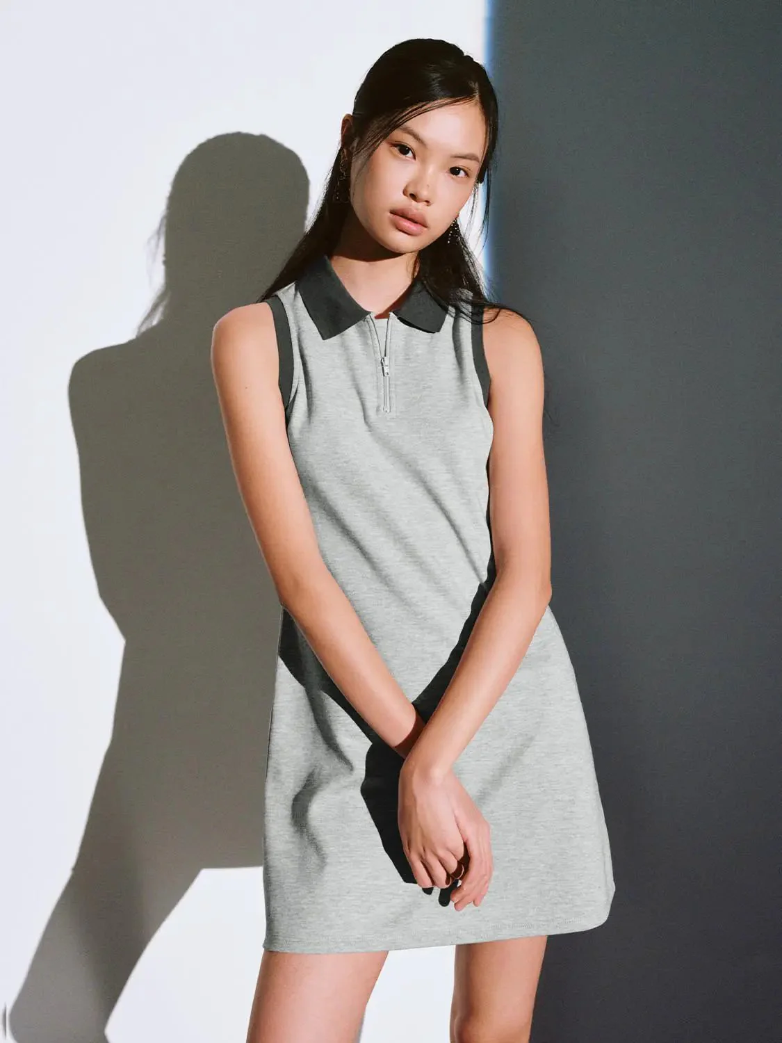 12441-contrast-cotton-blend-polo-collar-sleeveless-a-line-dresses-25.webp Contrast Cotton Blend Polo Collar Sleeveless A Line Dresses